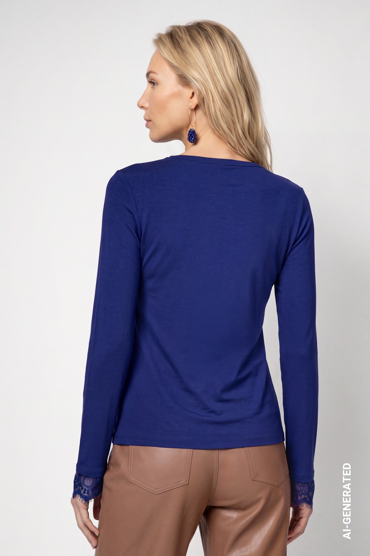 Monari Langarmshirt »Shirt Basic Spitzendetail« Regular fit mit Spitzendetails