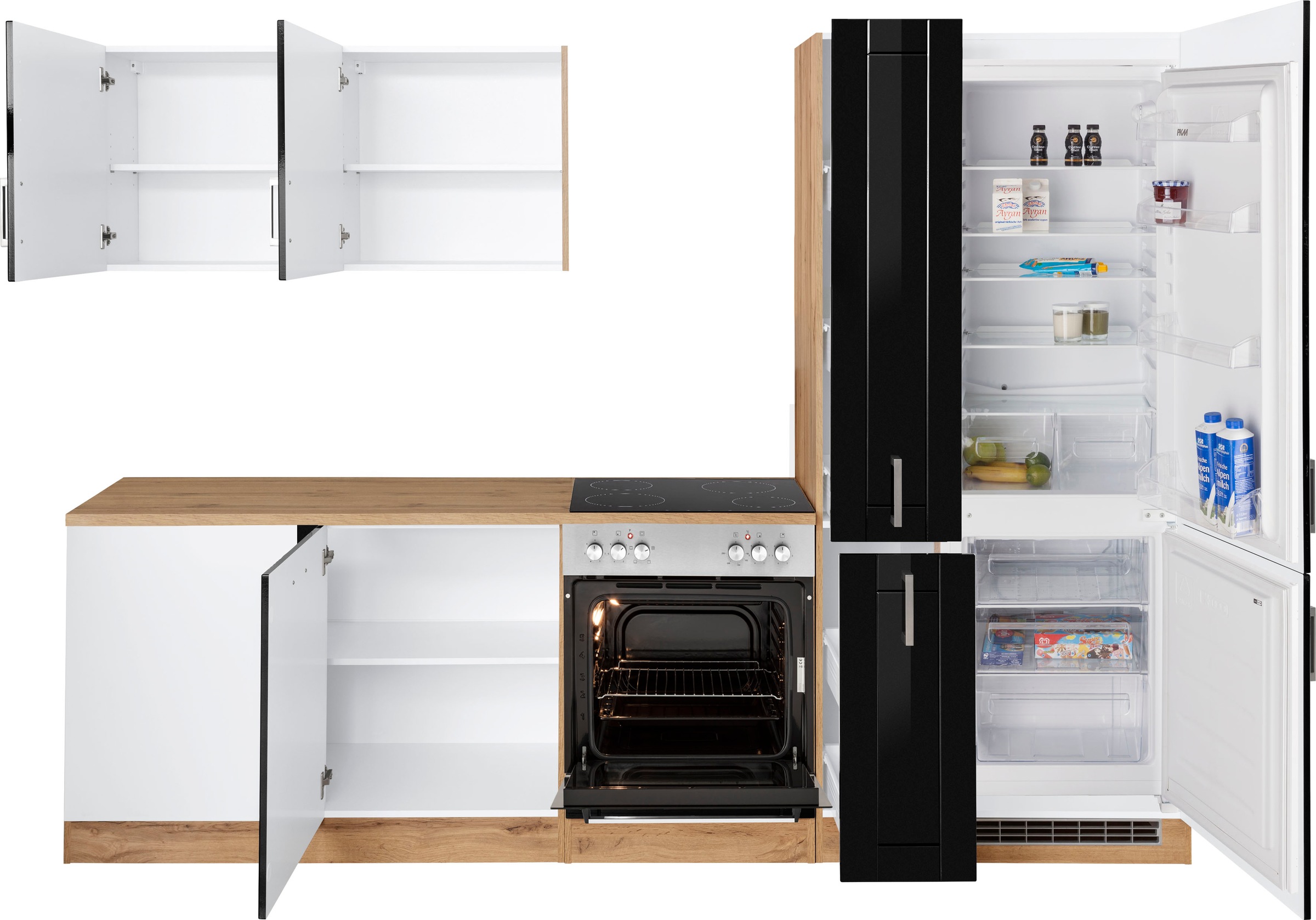 KOCHSTATION Winkelküche »KS-Tinnum«, ohne E-Geräte, Stellbreite 240/270 cm