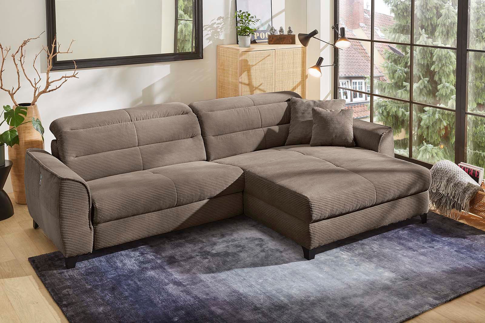 Jockenhöfer Gruppe Ecksofa »Double One L-Form«, mit 2x 120cm breiten, elektromotorischen Relaxfunktionen