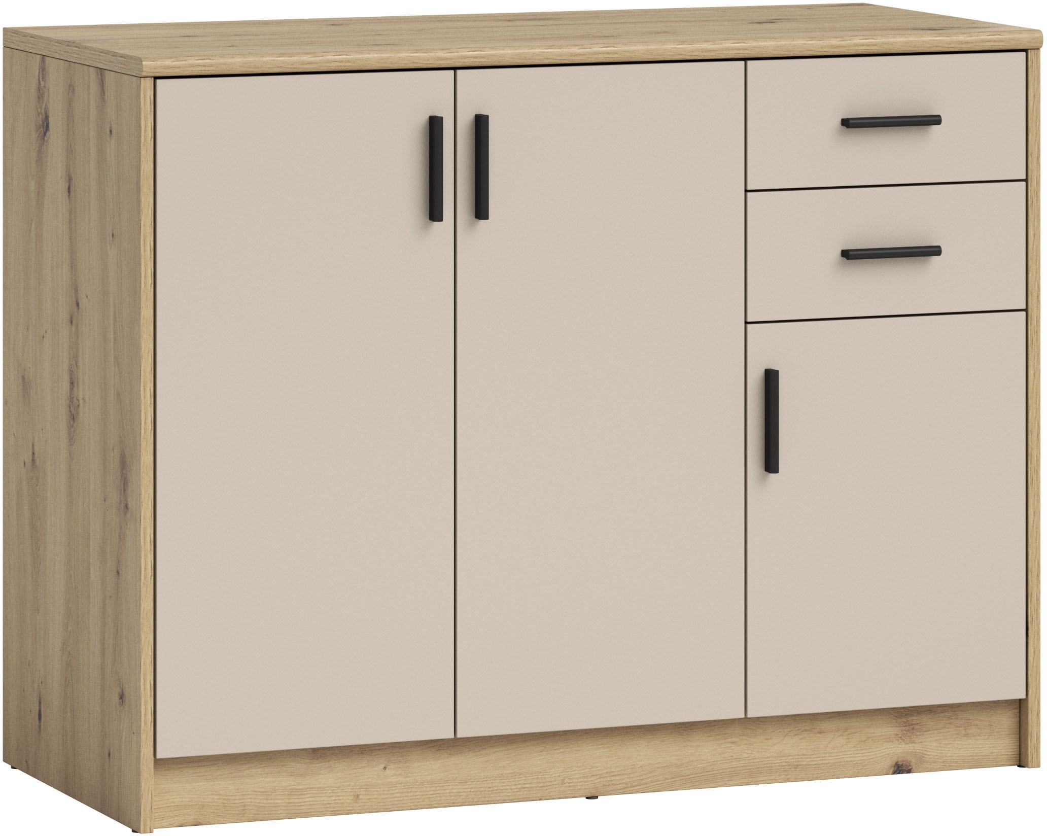 HBZ Sideboard »Nelly Kommode, BxHxT 109x86x50cm«, (1 St.), Breite 109cm, Einlegeböden verstellbar, foliert