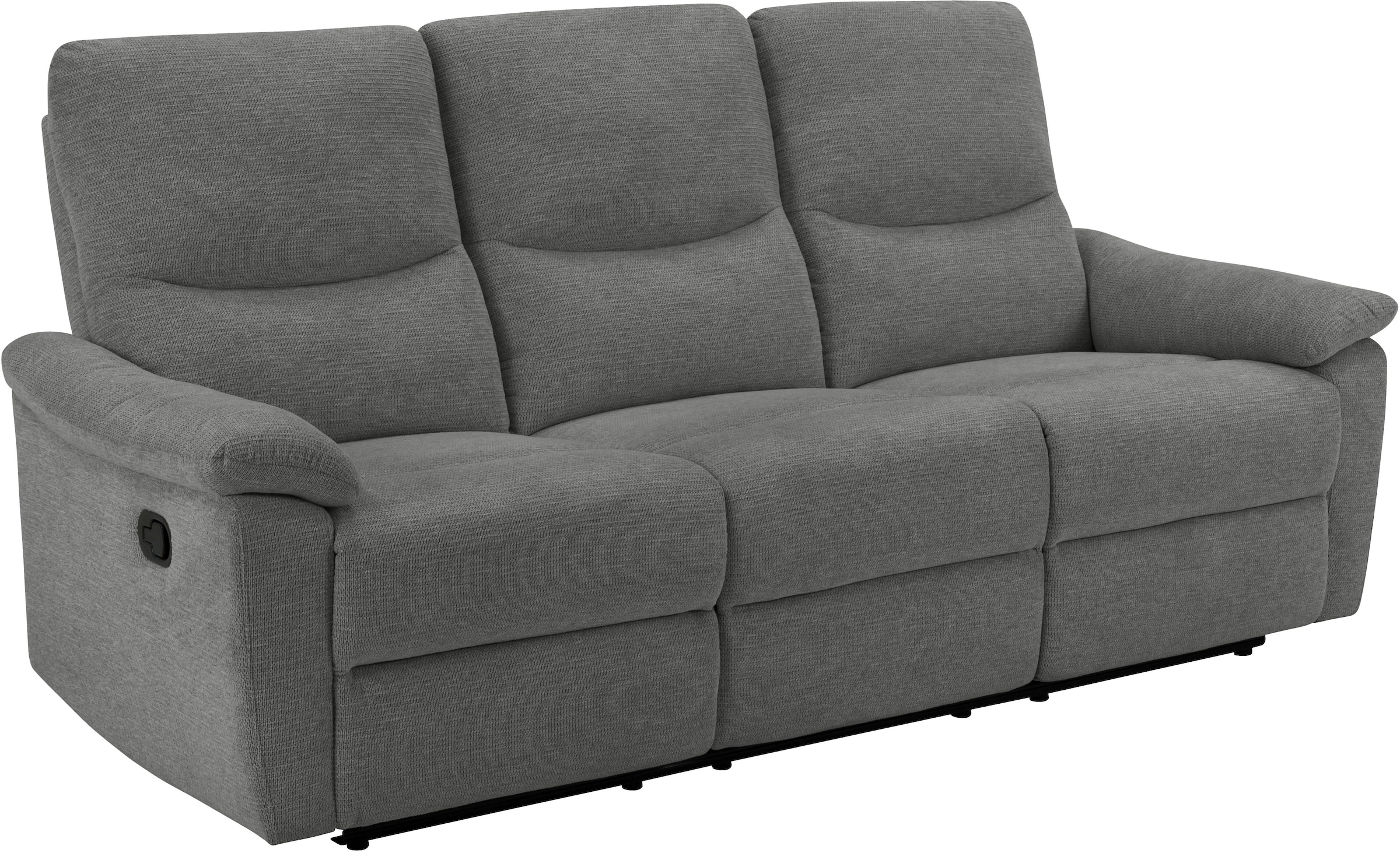 Home affaire 3-Sitzer »ODILON manuelle und elektrische Relaxfunktion in 2 Sitzen, Federkern,«, 105°-150° Relax- und Liegeposition, Federkernpolsterung