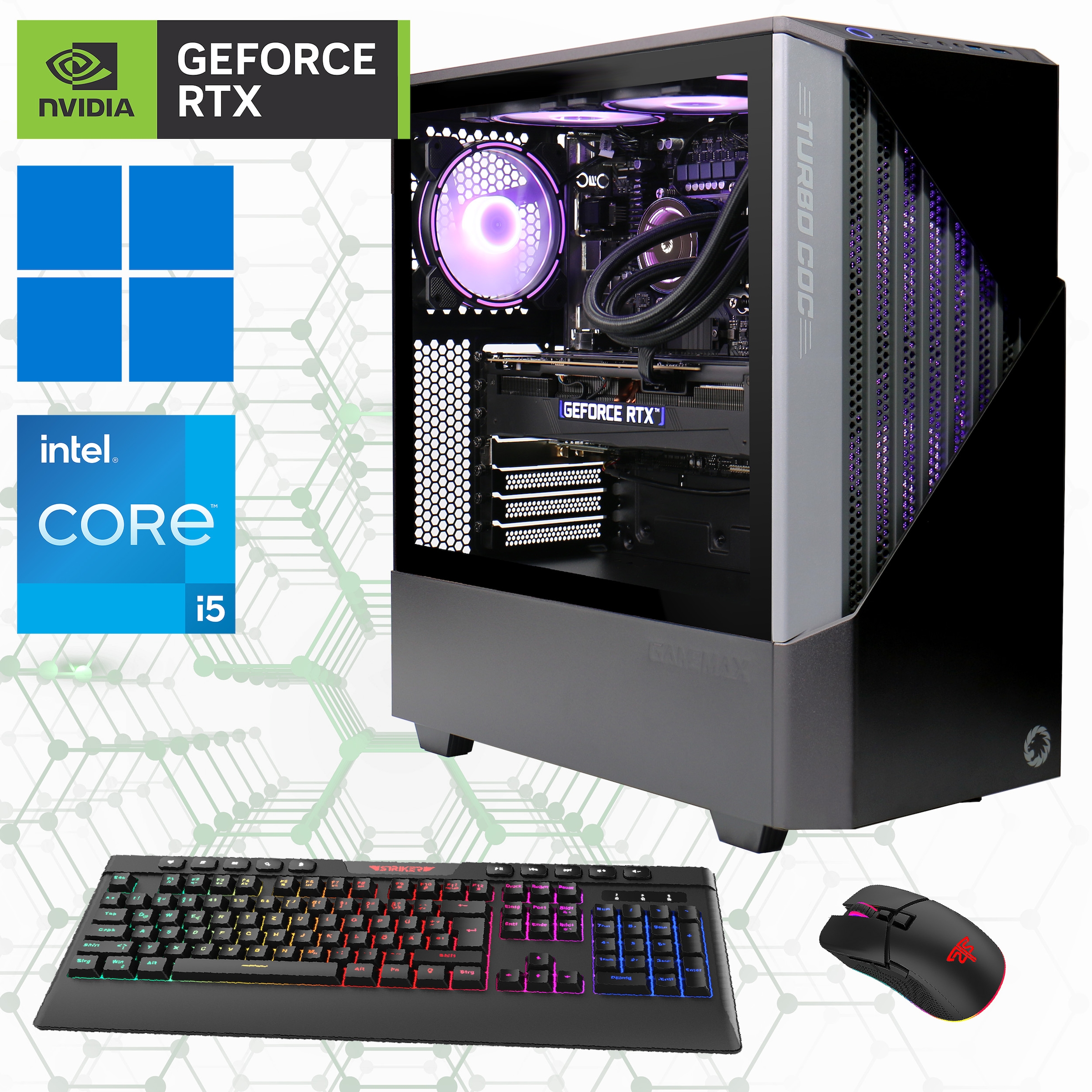 Contac BG 7317 Gaming-PC (Intel® Core i5 14400F, RTX 4060, 32 GB RAM, 2000 GB SSD,...