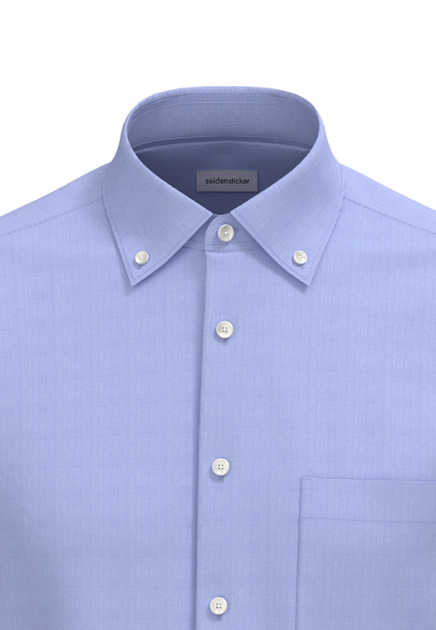 seidensticker Businesshemd »Comfort«, Comfort Langarm Button-Down-Kragen Uni