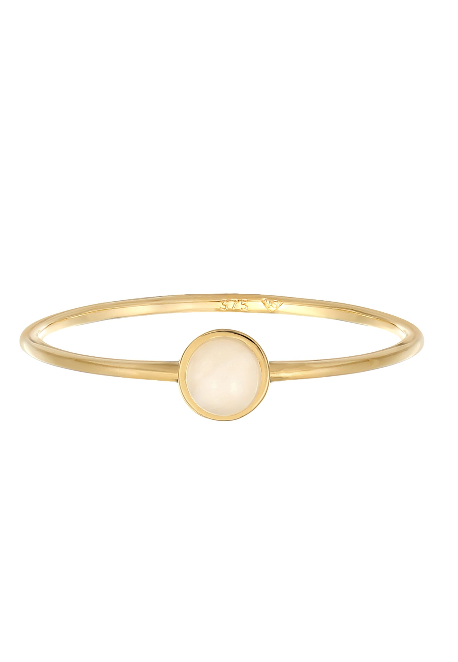 Elli Premium Fingerring »Ring Solitär Rosa Quarz Edelstein 375 Gelbgold«