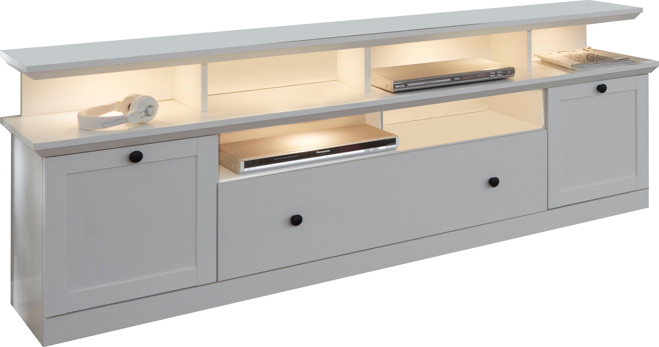 Home affaire Lowboard »Örebro« Kommode, zeitloser Landhausstil, Beleuchtung optional