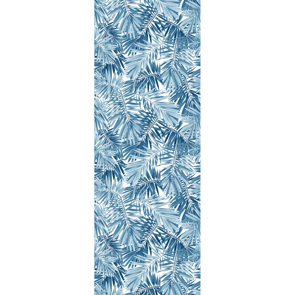 queence Vinyltapete »Tropische Blätter-Blau«, 90 x 250 cm, selbstklebend