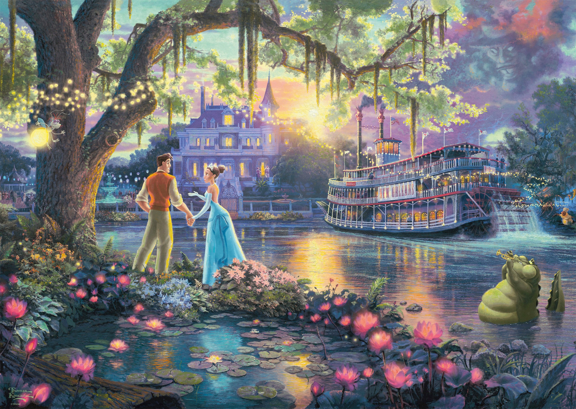 Schmidt Spiele Puzzle »Disney, The Princess and the Frog von Thomas Kinkade«, (1000 tlg.)