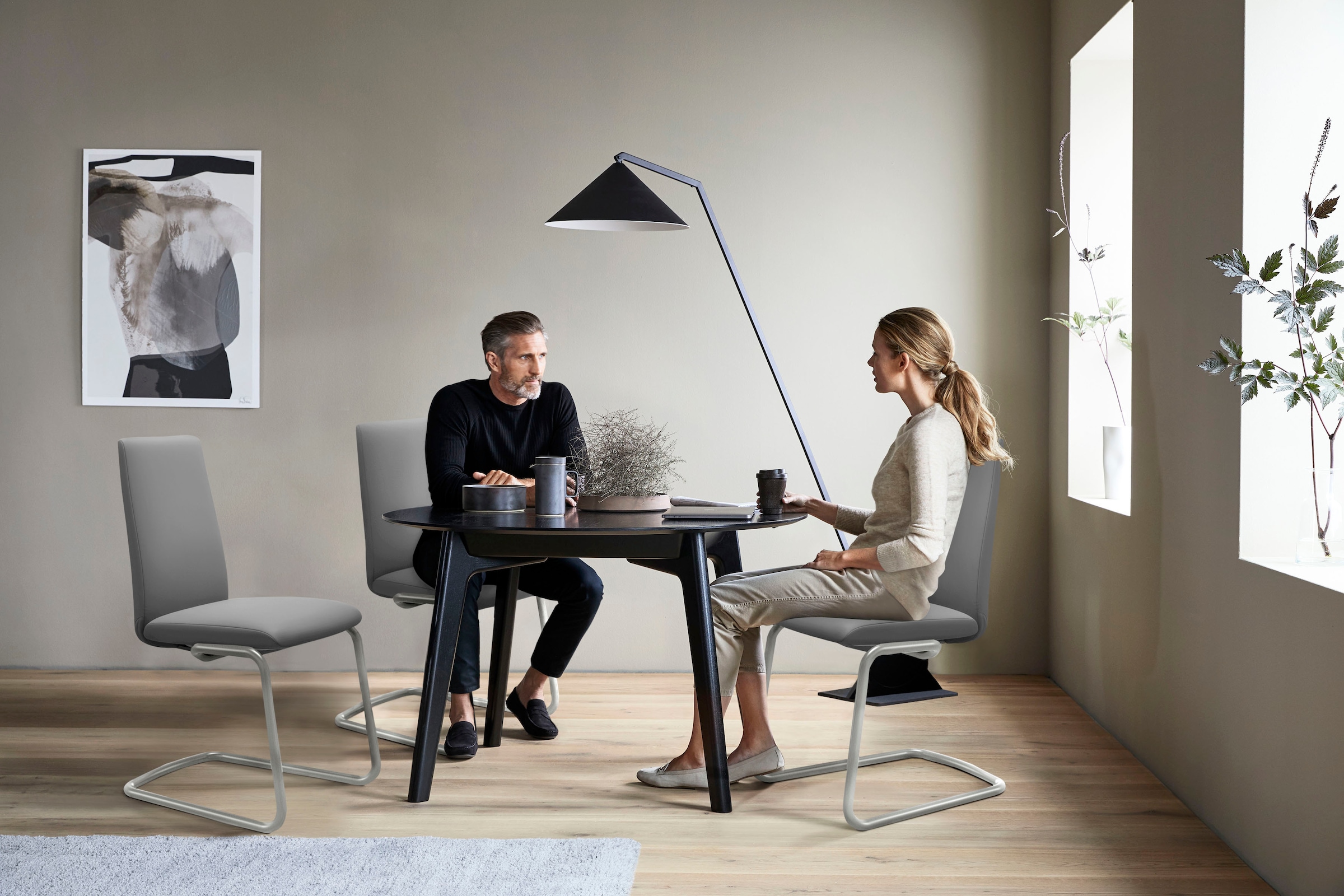 Stressless® Polsterstuhl »Laurel«, Leder BATICK, Low Back, Größe L, mit Beinen aus Stahl in Chrom matt