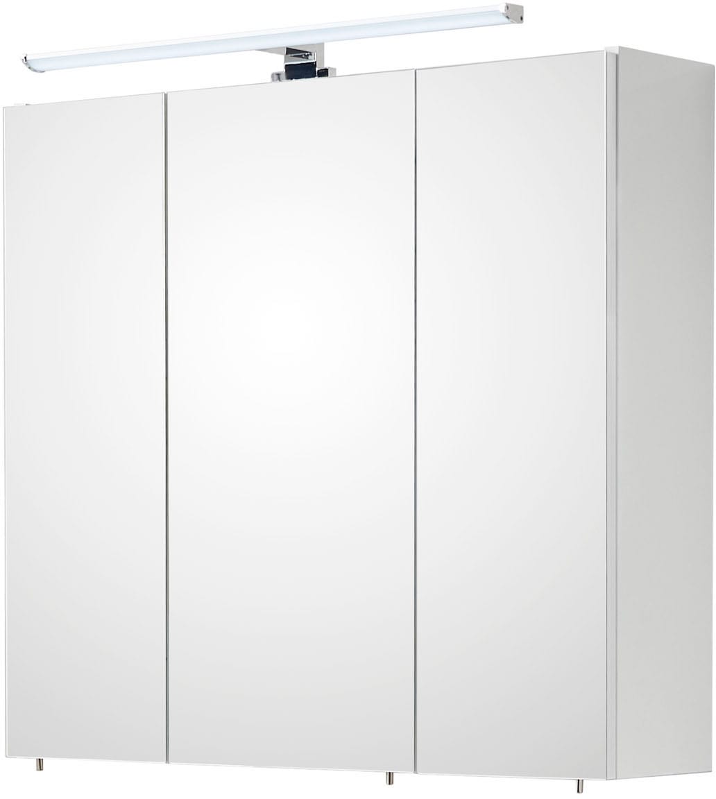 Saphir Badmöbel-Set »Quickset 360 3-teilig, Keramik-Aufsatzbecken mit LED-Spiegelschrank« 5 Stk. tlg.