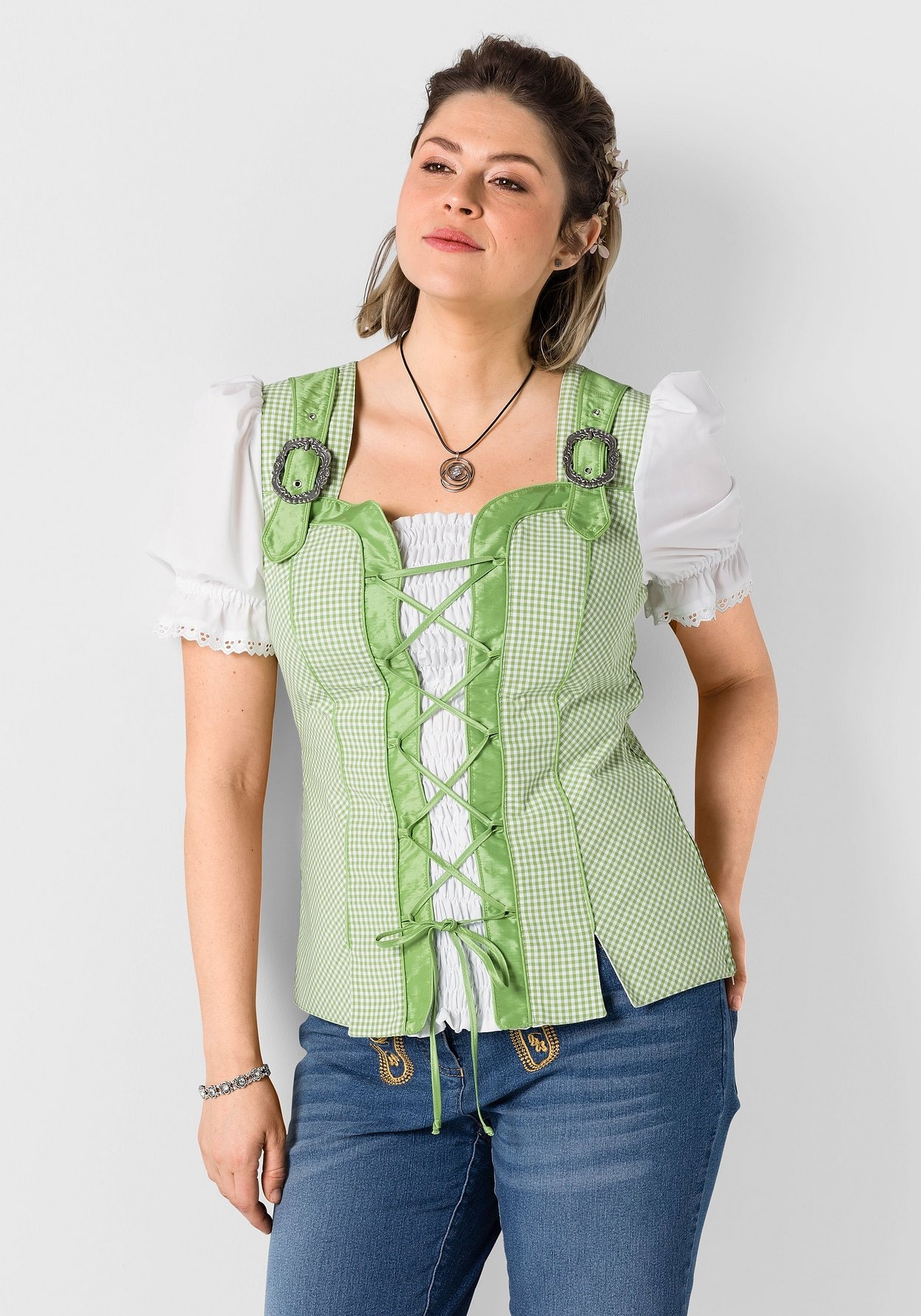 Sheego Trachtenbluse »Trachtenbluse im Trachten-Look«, im Trachten-Look