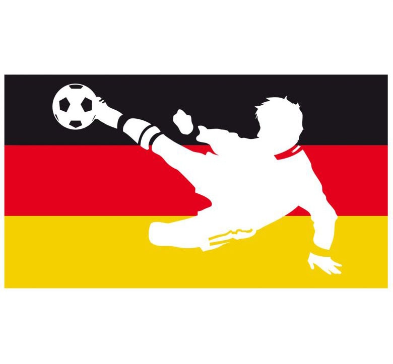 Wall-Art Wandtattoo »Deutschland Fahne (1 bequem bestellen Fußballer«, + St.)