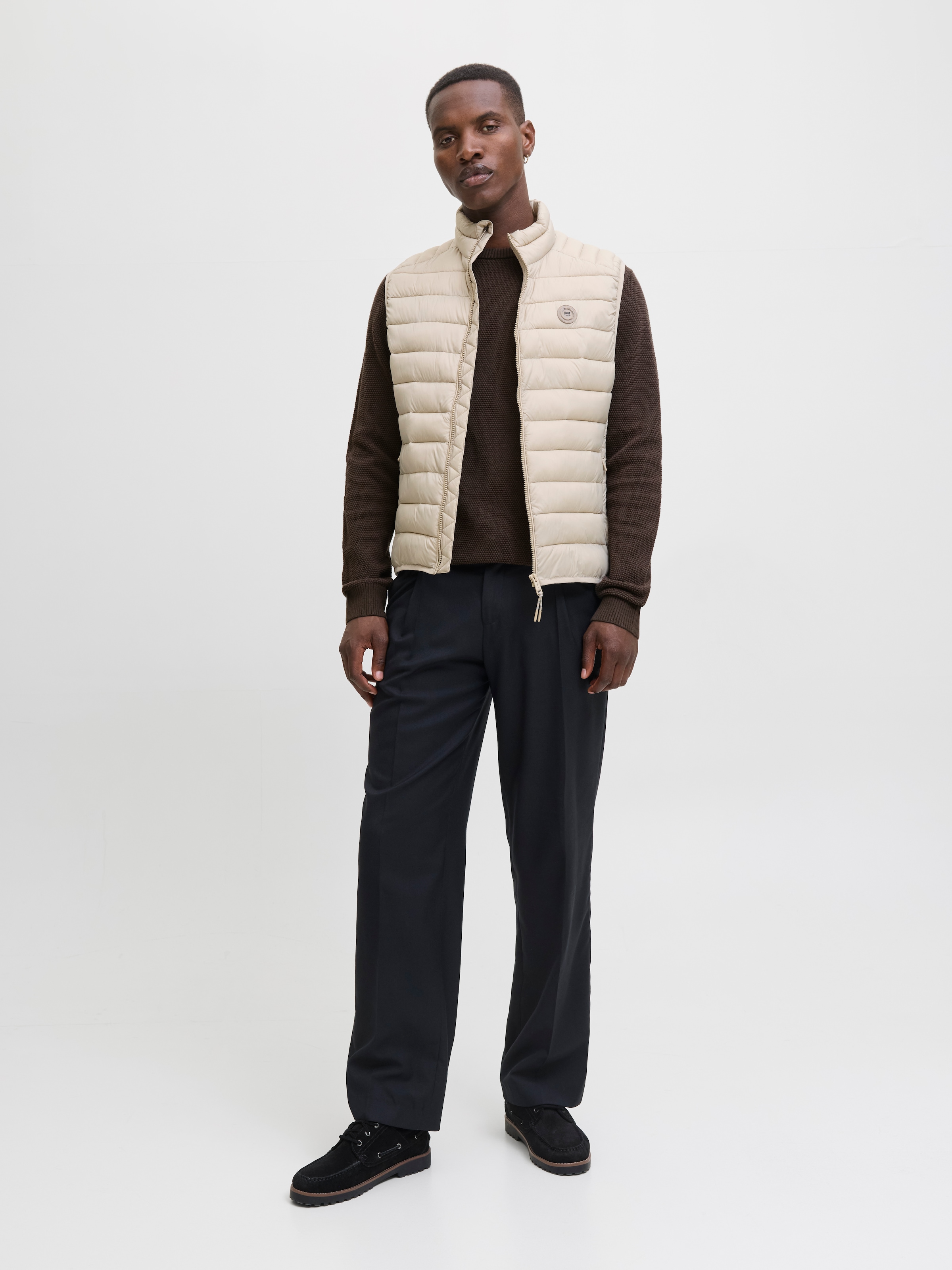 Jack & Jones Rundhalspullover »JJEGLOBE KNIT CREW NECK NOOS«, in Strick Optik