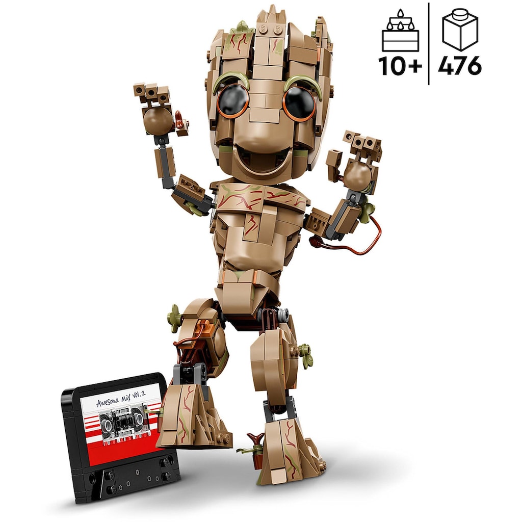 LEGO® Konstruktionsspielsteine »Ich bin Groot (76217), LEGO® Marvel«, (476 St.)