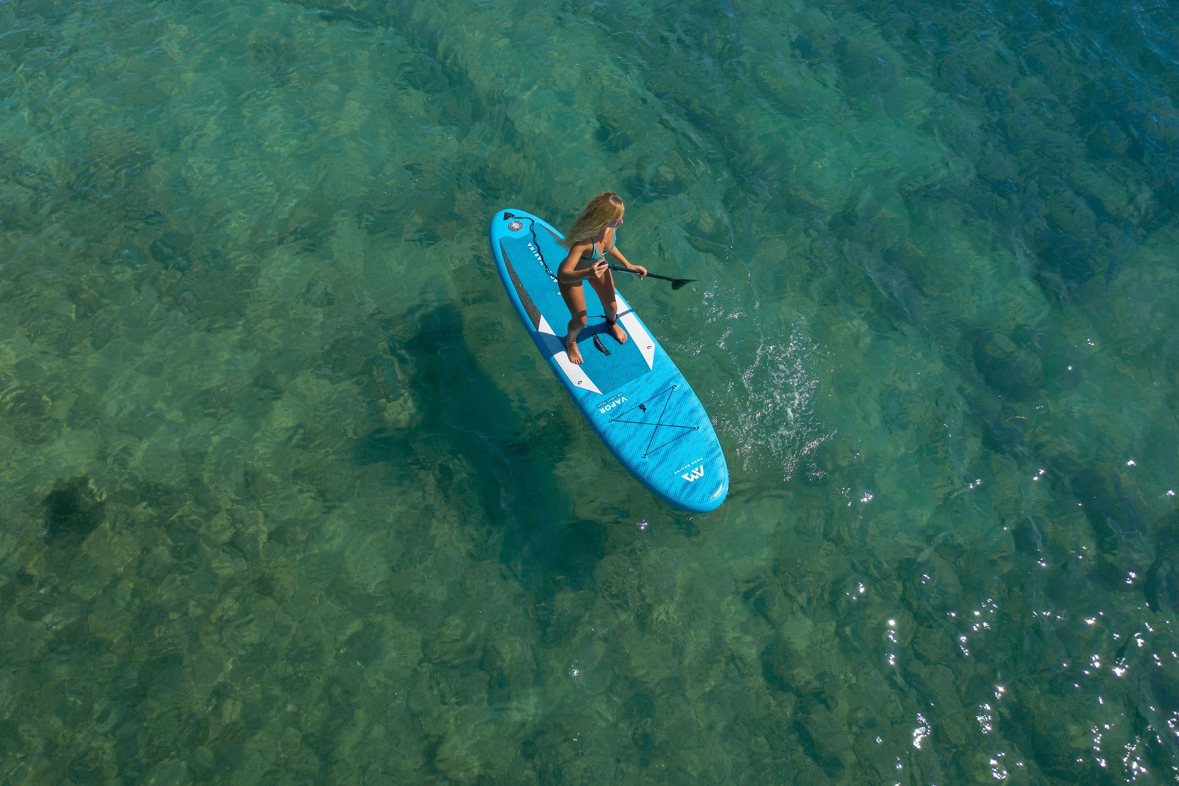 Aqua Marina SUP-Board »Vapor iSUP BT-21VAP«, (Set, 6 tlg., mit Paddel, Pumpe und Transportrucksack)