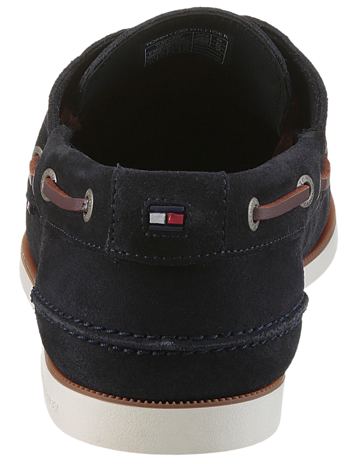 Tommy Hilfiger Bootsschuh »TH BOAT SHOE CORE SUEDE«, Casualschuh, Freizeitschuh, Schnürer mit Bänder-Durchzügen