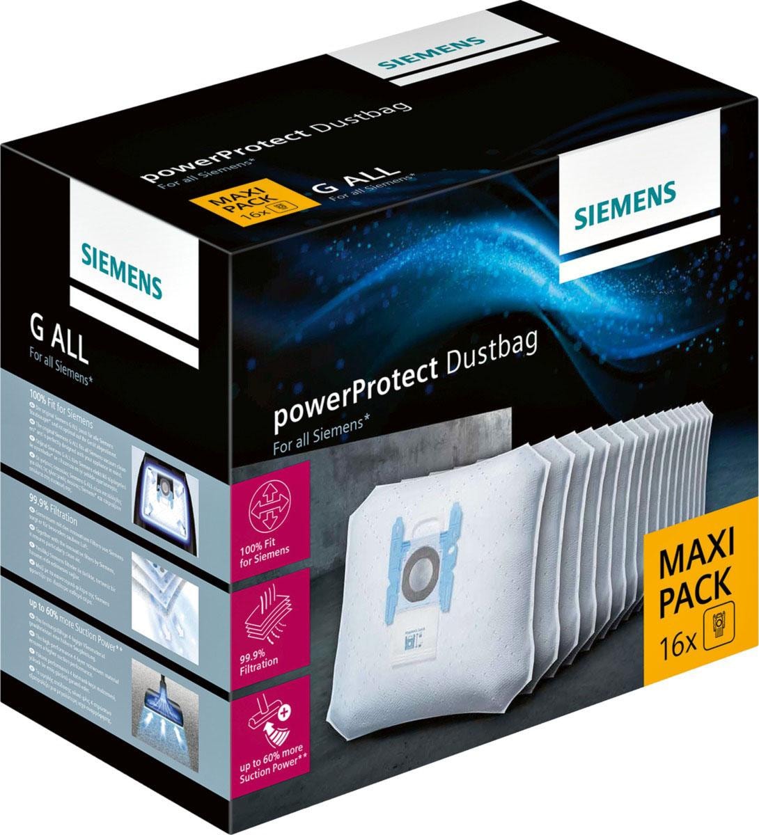 SIEMENS Staubsaugerbeutel »16er- Pack«, (16 St.), Maxi Pack