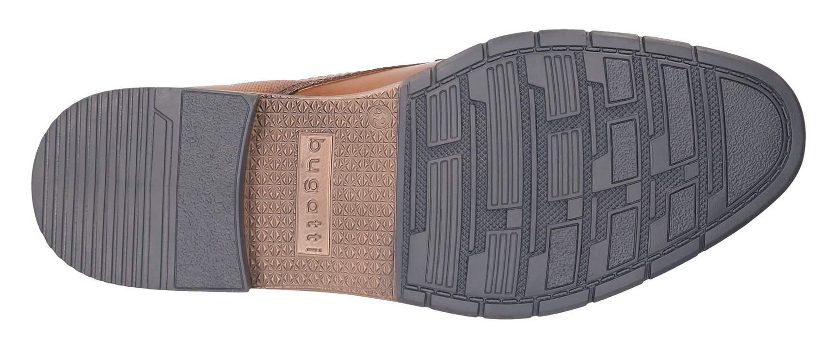 bugatti Schnürschuh, Abendschuh, Businessschuh mit kleinem Stretcheinsätzen, Weite G