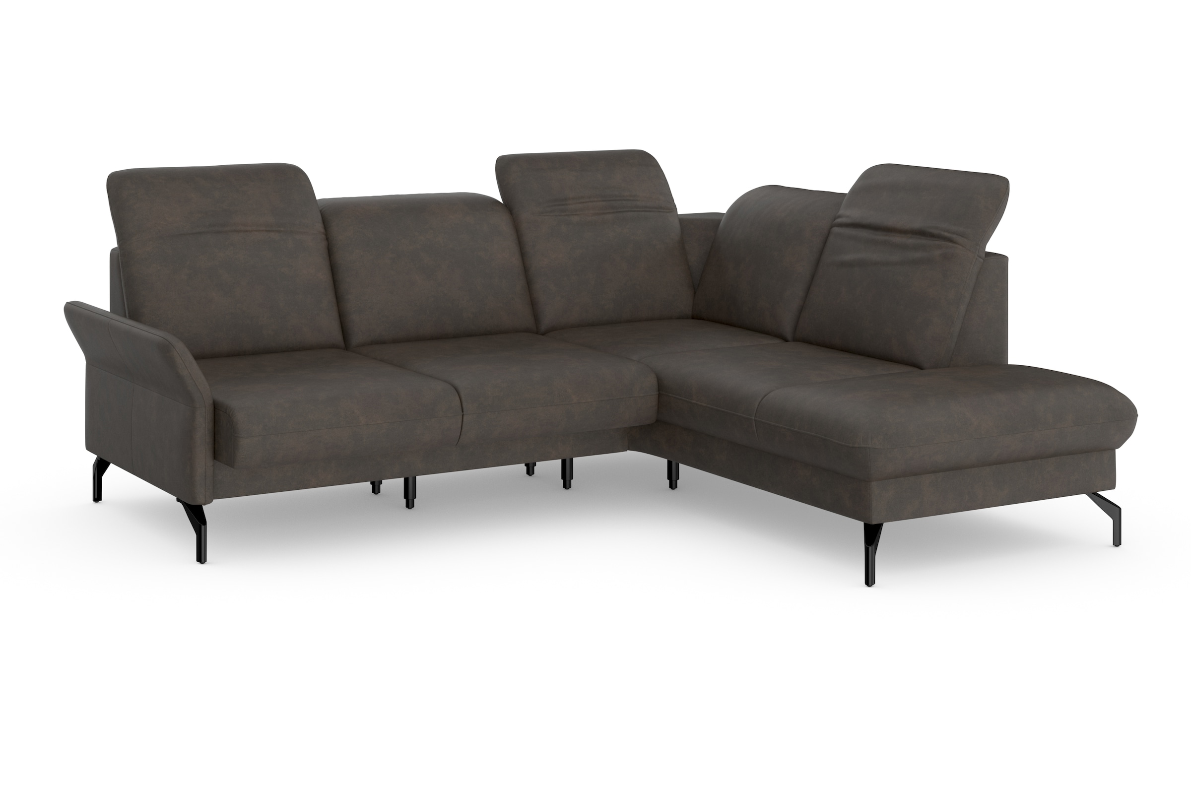 sit&more Ecksofa »Fashion L-Form«, wahlweise mit Kopfteilverstellung und Vorziehsitz, motorisch
