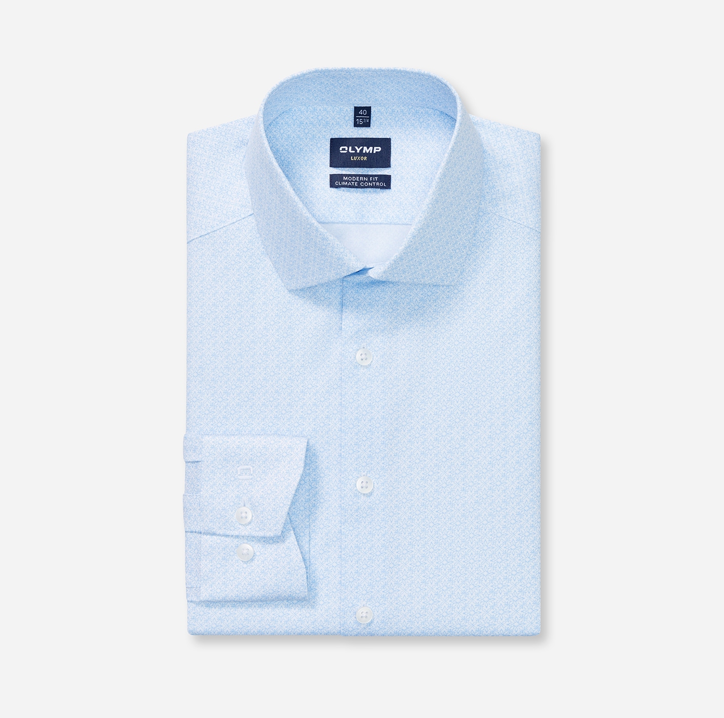 OLYMP Langarmhemd »Luxor« Climate Control, modern fit, Businesshemd, Global-Kentkragen, dehnbar