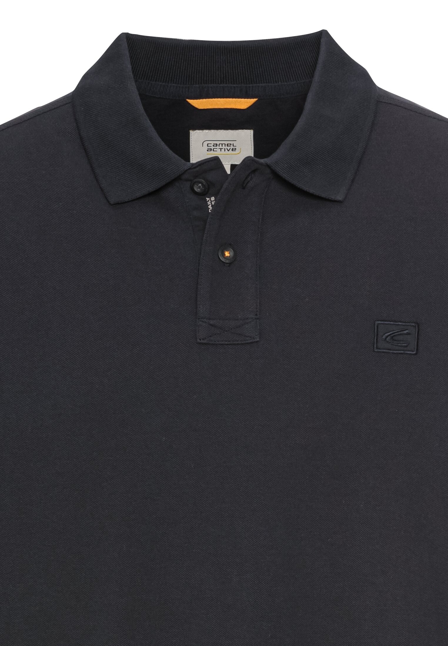 camel active Poloshirt normale Passform, Polokragen, 2-Knopf-Form, mit Logo-Stickerei