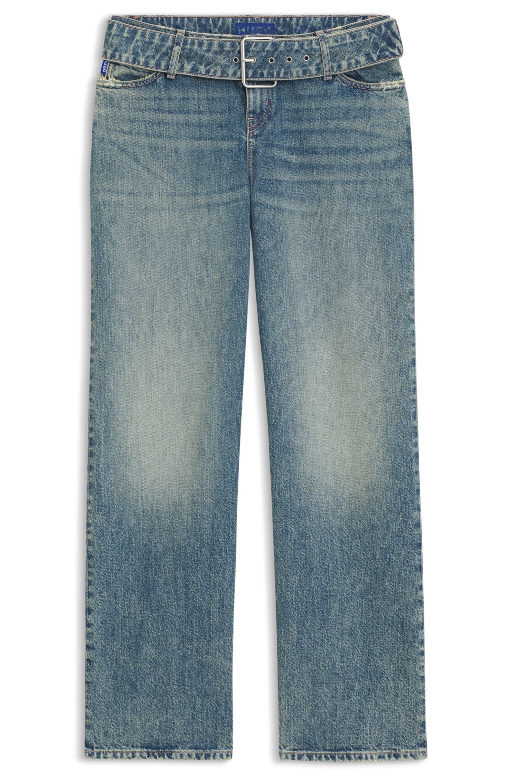 HUGO Blue Low-rise-Jeans »Glory«, mit Denim-Gürtel, Baggy Fit