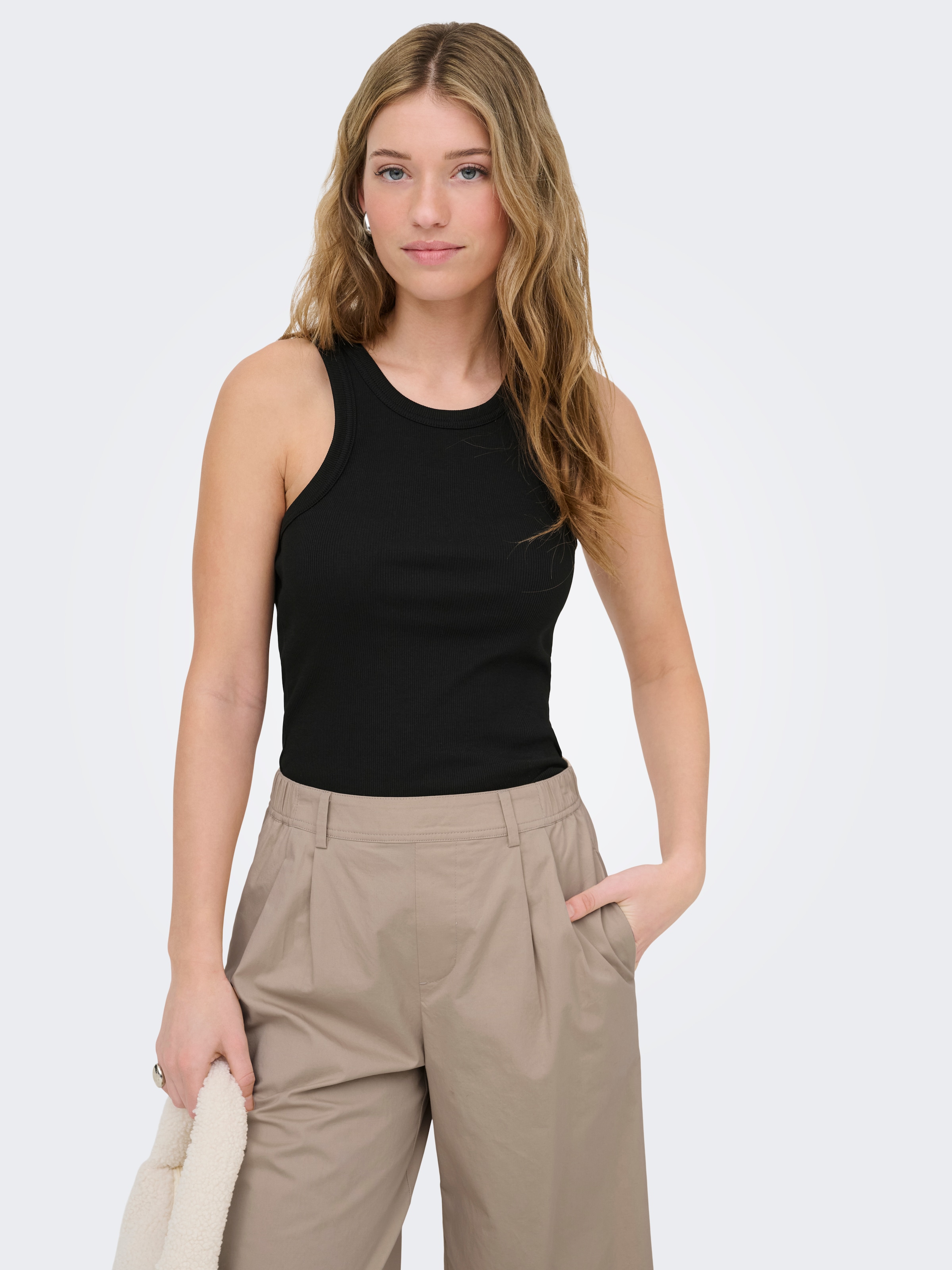 ONLY Tanktop »ONLVAL 2-WAY TANK TOP JRS NOOS« Baumwollmischung, Rundhals