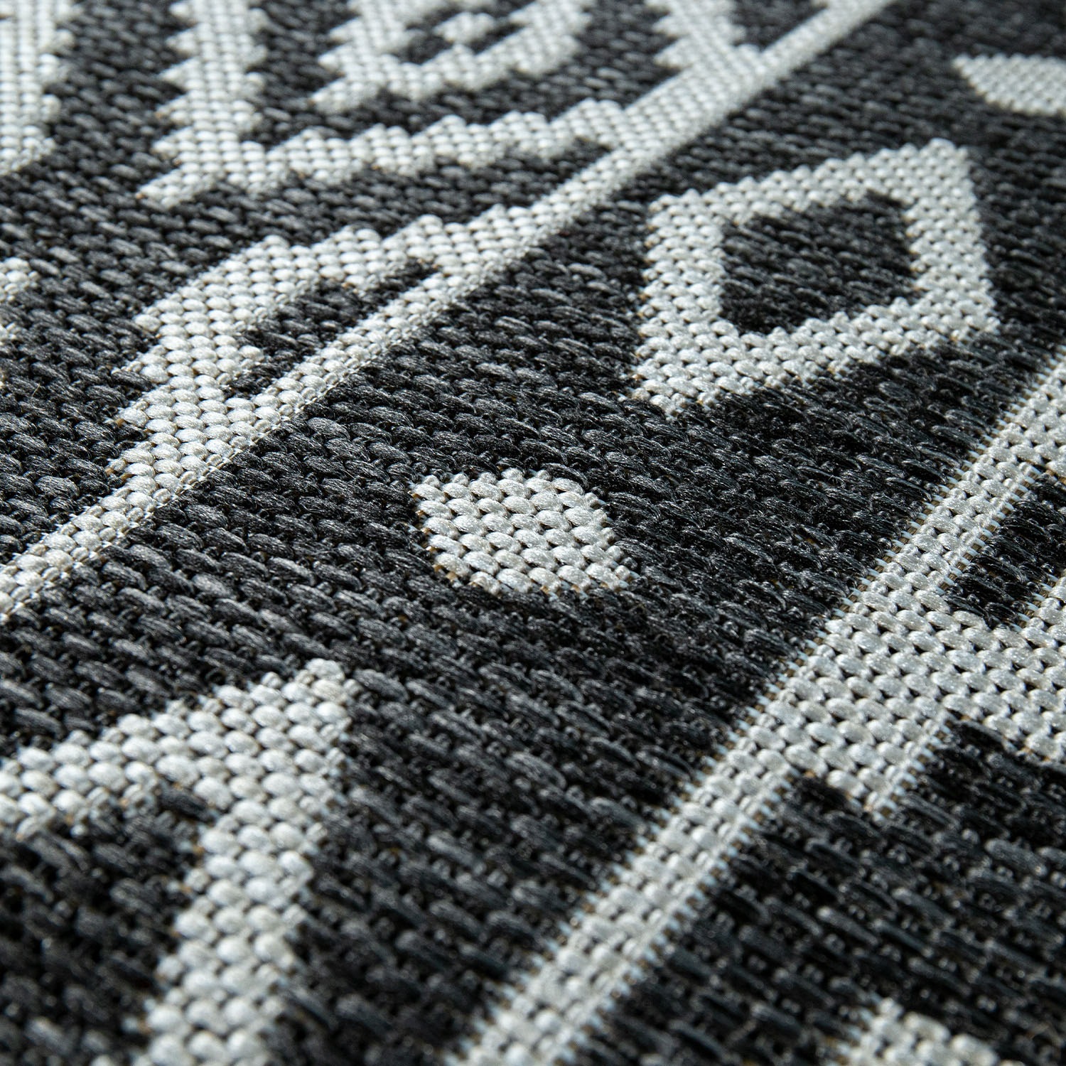 Paco Home Teppich »Coco 201«, rechteckig, 4 mm Höhe, Flachgewebe, Rauten Design, In- und Outdoor geeignet, Wohnzimmer
