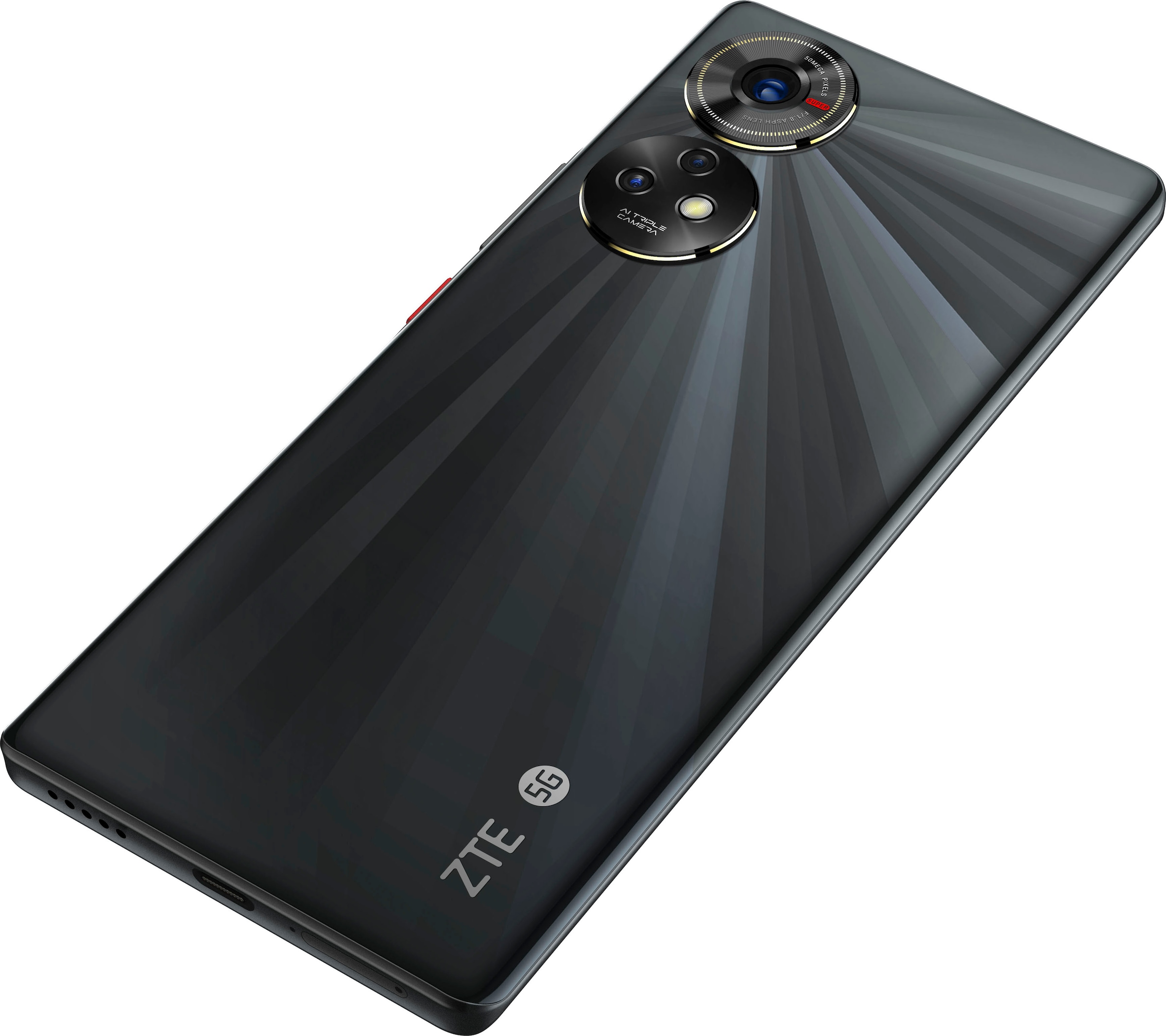 ZTE Smartphone »Blade 50 MP 16,94 UNIVERSAL ➥ Speicherplatz, cm/6,67 5G«, 3 Jahre Zoll, XXL V50 schwarz, | 256 GB Garantie Kamera