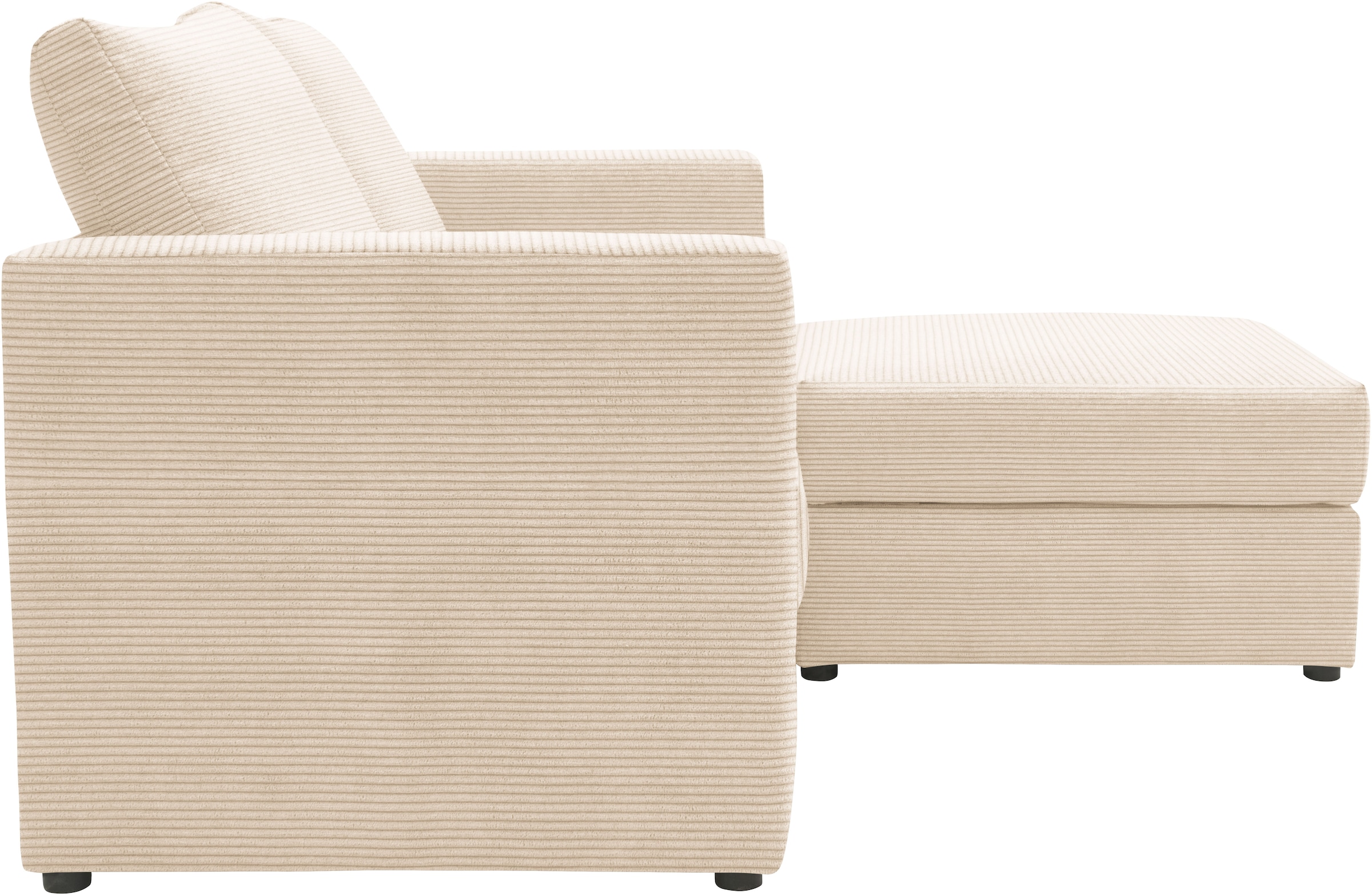 DOMO collection 2-Sitzer »800015, als Sitzmöbel oder Schlafgelegenheit nutzbar, Schlafsofa«, Sitzfläche mit Federkern, inkl. 2 Rückenkissen