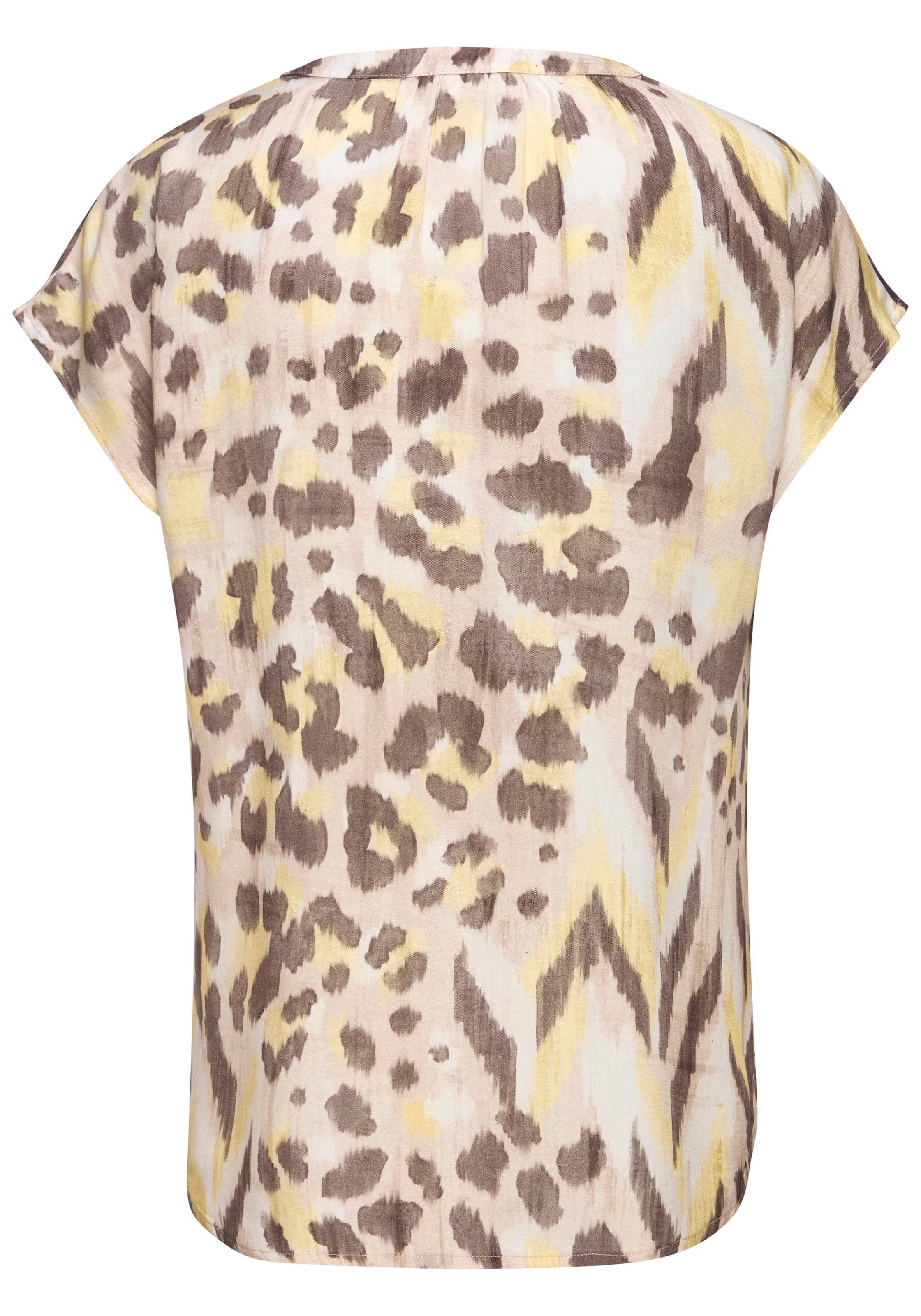 LASCANA Kurzarmbluse »mit Alloverdruck« Bedruckte Sommerbluse, Blusenshirt, Animalbluse