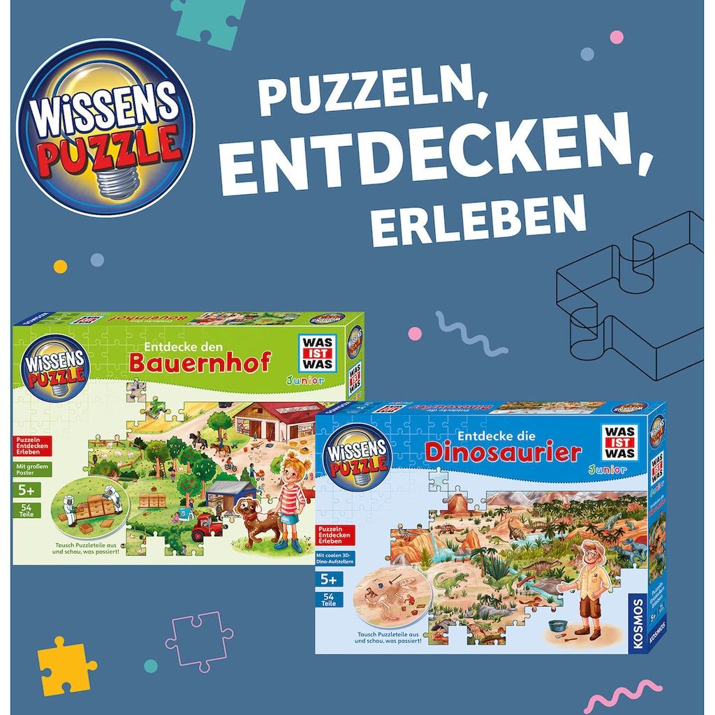 Kosmos Puzzle »WAS IST WAS Junior, Entdecke die Dinosaurier«