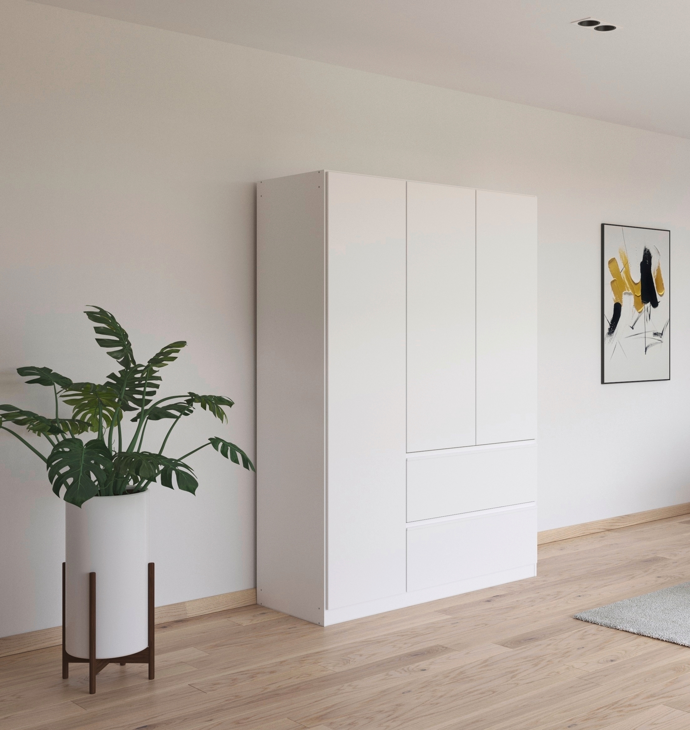 rauch Drehtürenschrank »Kleiderschrank Schrank Garderobe Schlafzimmerschrank JOEL«, mit zwei Schubladen, mit Push-to-Open Funktion MADE IN GERMANY