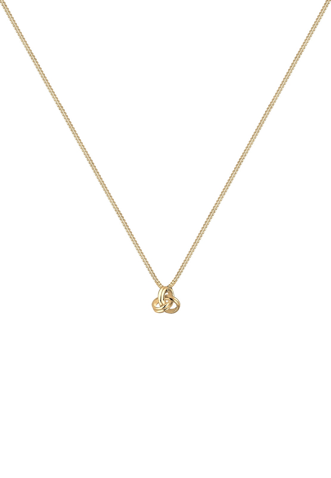 Elli Premium Kette mit Anhänger »Halskette Knoten 585 Gelbgold«