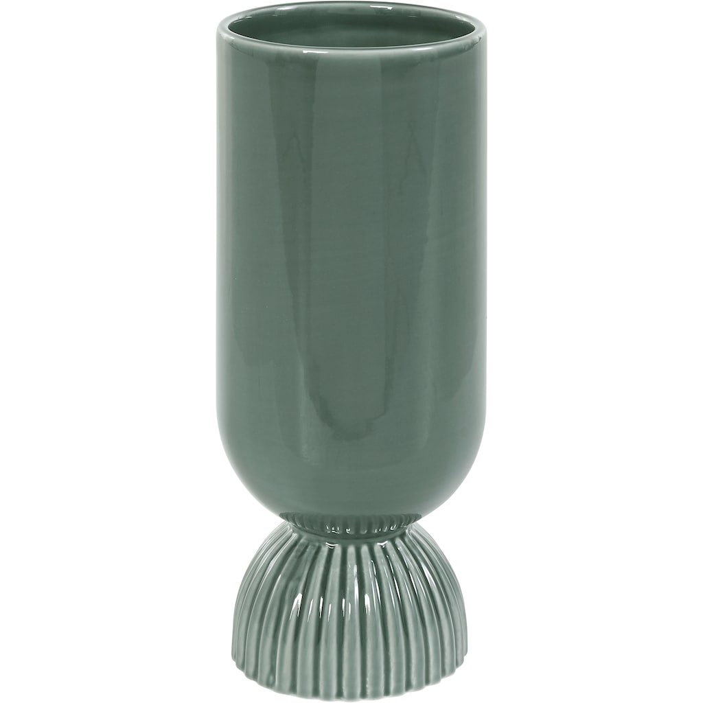 andas Dekovase »Vase aus Steingut, Rillen-Optik«, (1 St.)