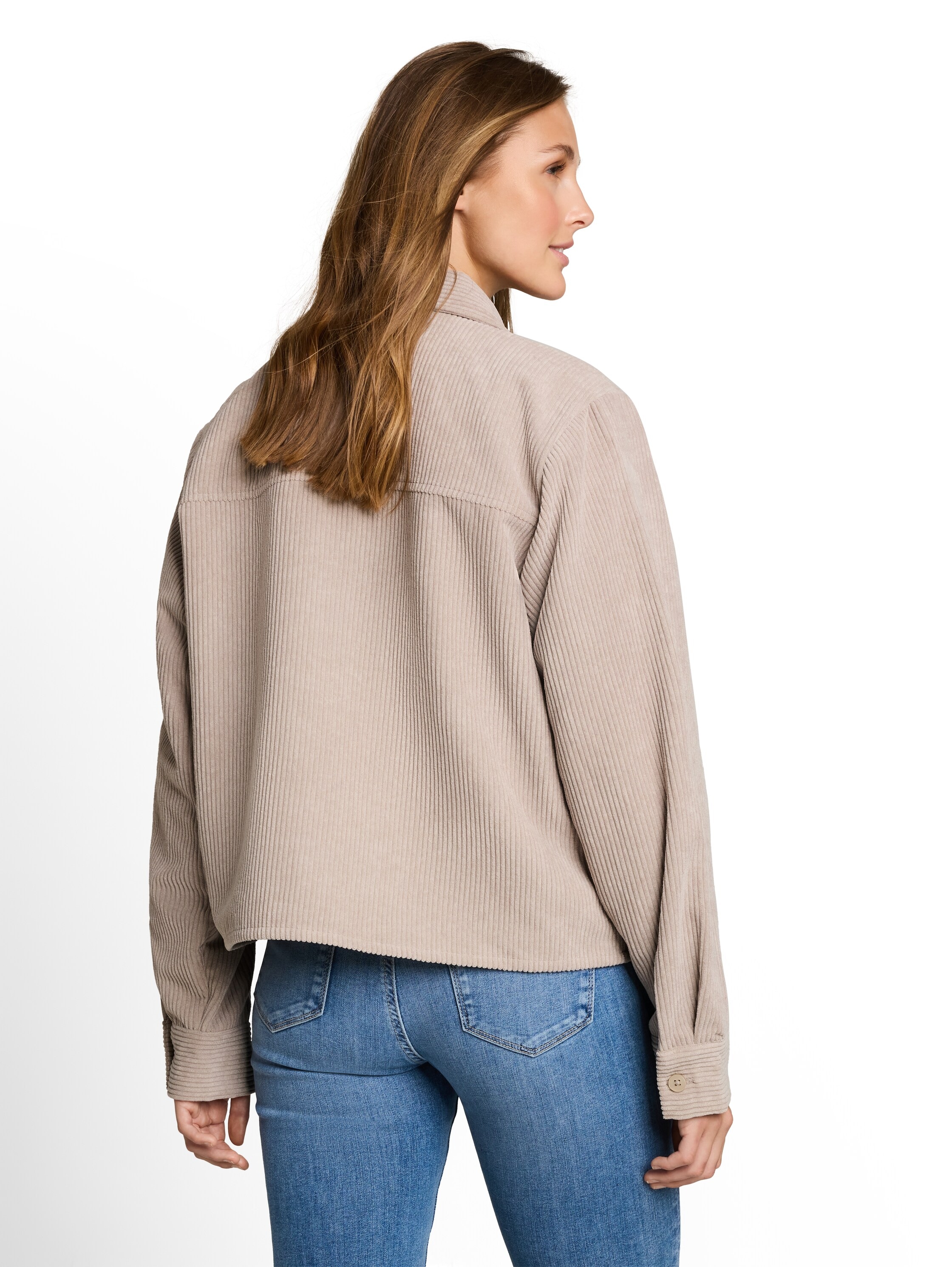 TOM TAILOR Denim Langarmbluse Cord-Overshirt mit Knopfleiste