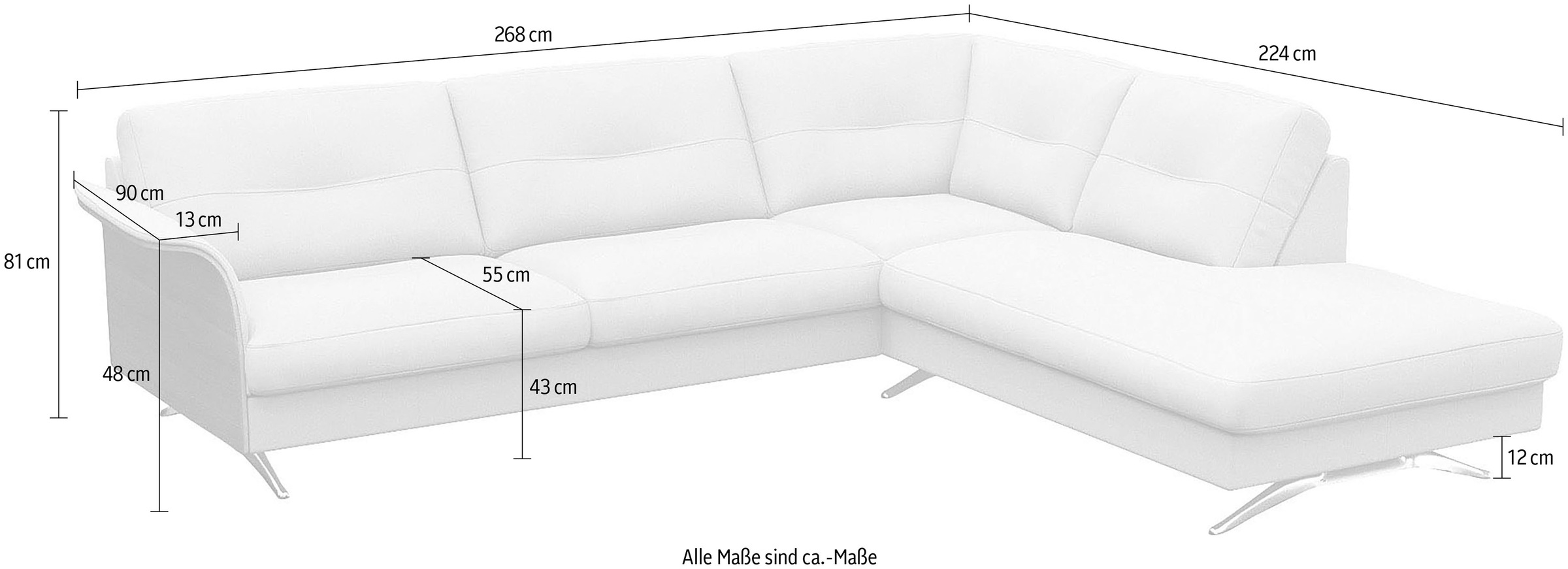 FLEXLUX Ecksofa »Glow, super bequem durch hochwertigem Sitzaufbau mit Federkern, L-Form«, Skandinavisches Design, In hochwertiger Verarbeitung
