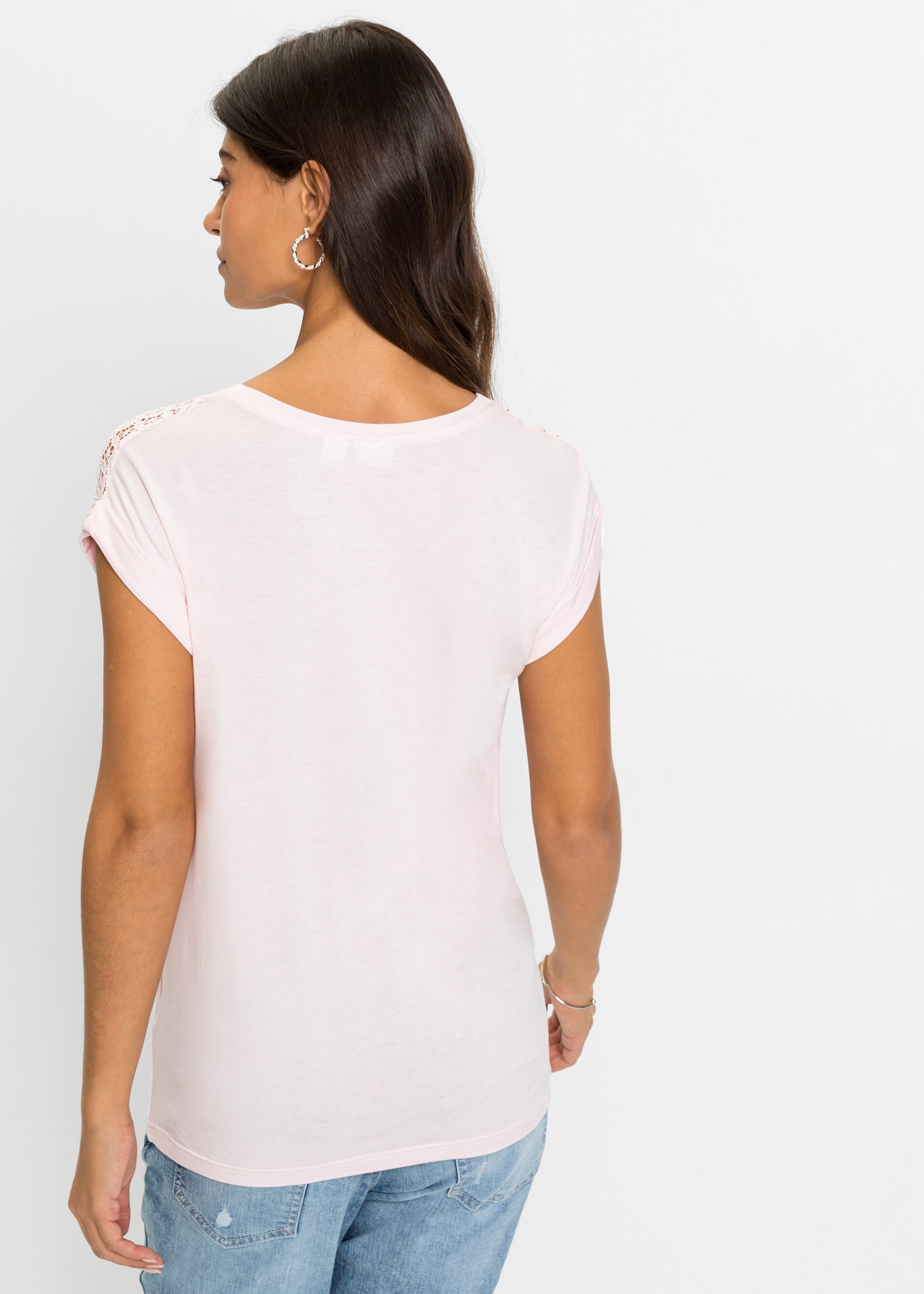 bonprix 1100000002199 »Shirt aus Viskose-Mix« gerade Passform, Kurzarm, für vielseitige Anlässe, aus Viskose-Mix