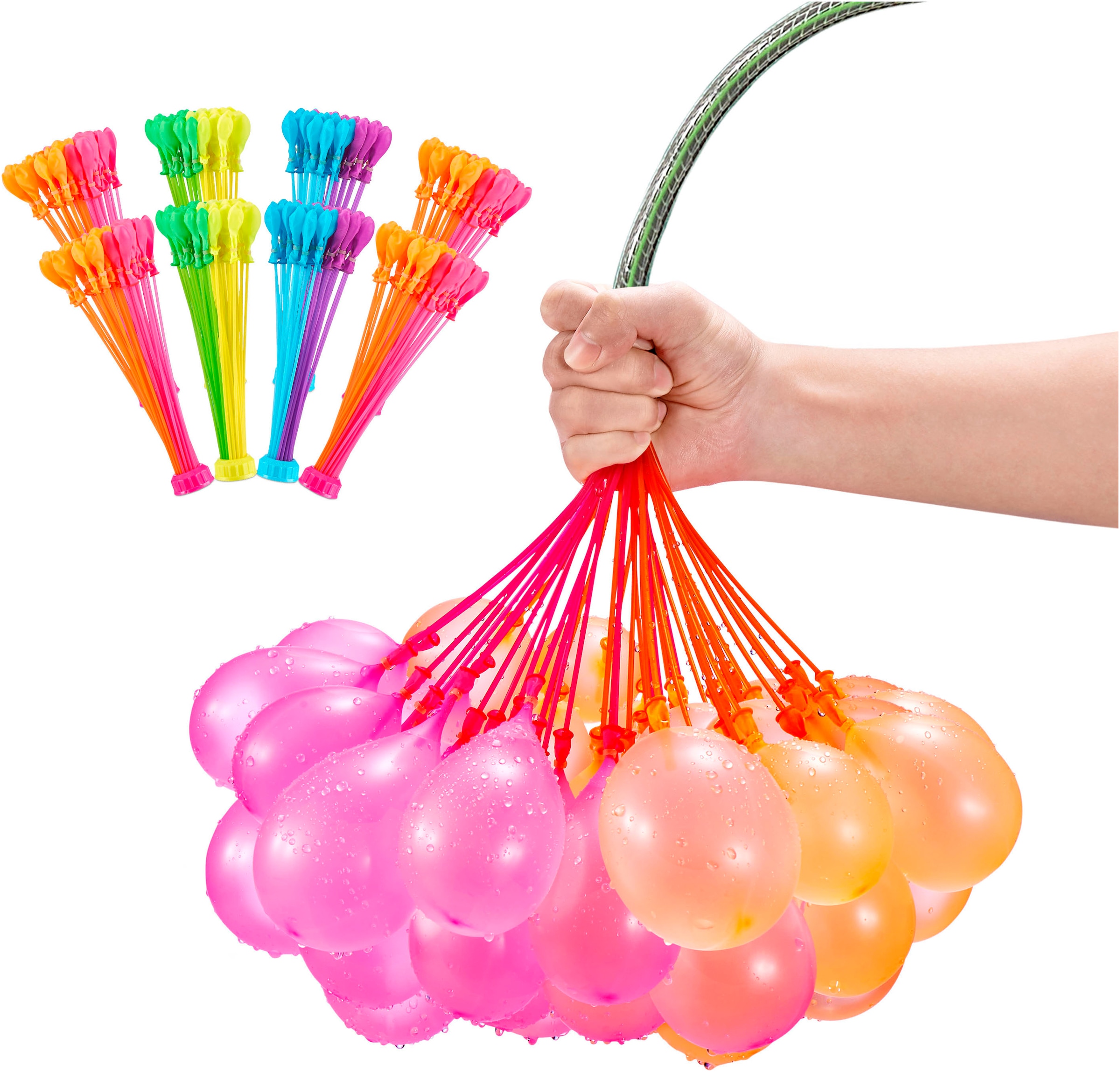 Bunch O Balloons Badespielzeug »Bunch O Balloons, 8er Pack 265+ Wasserballons Tropical Party«, aus recyceltem Material