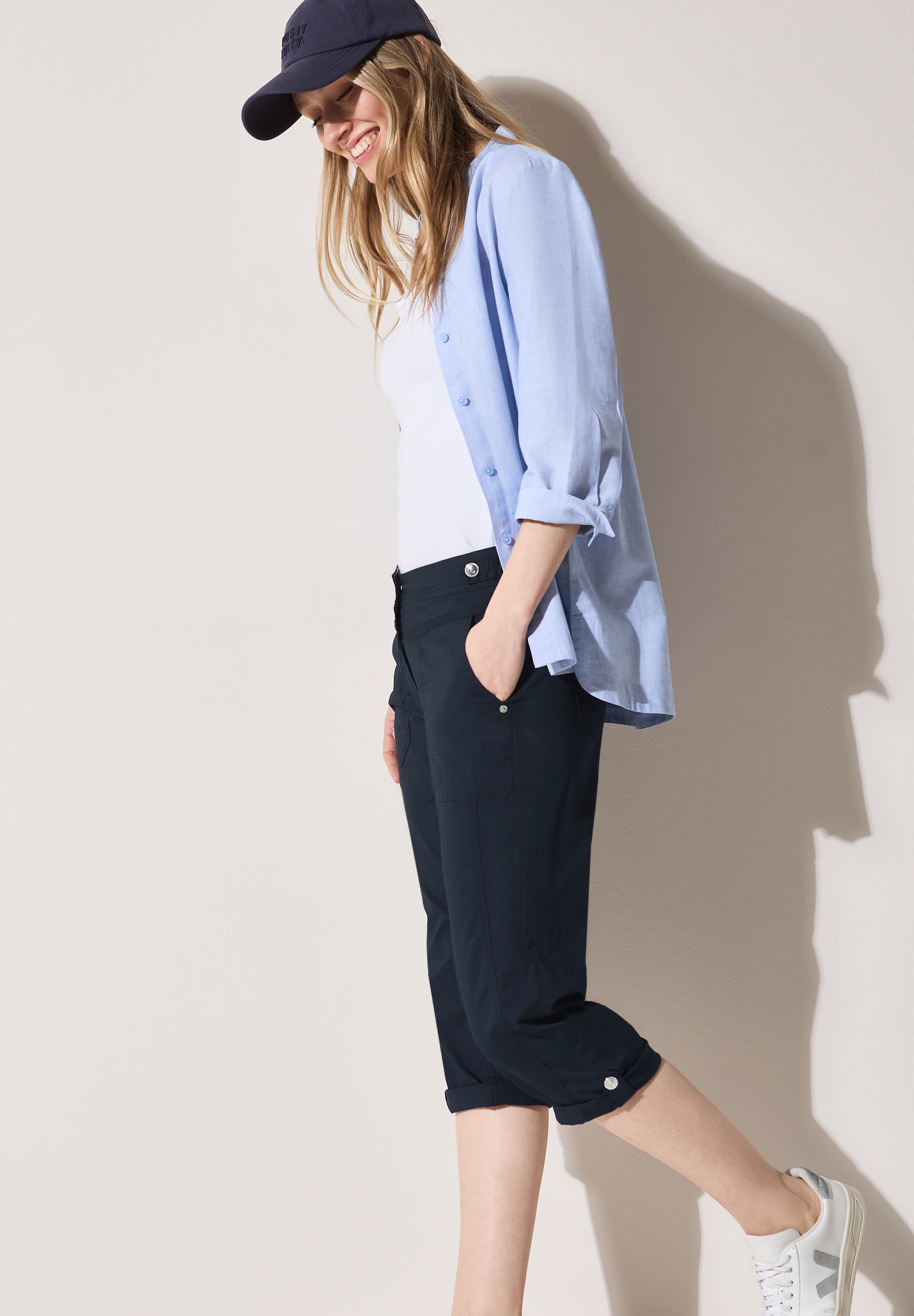 Cecil Caprihose »Style New York«, mit Knopfdetails am Bund