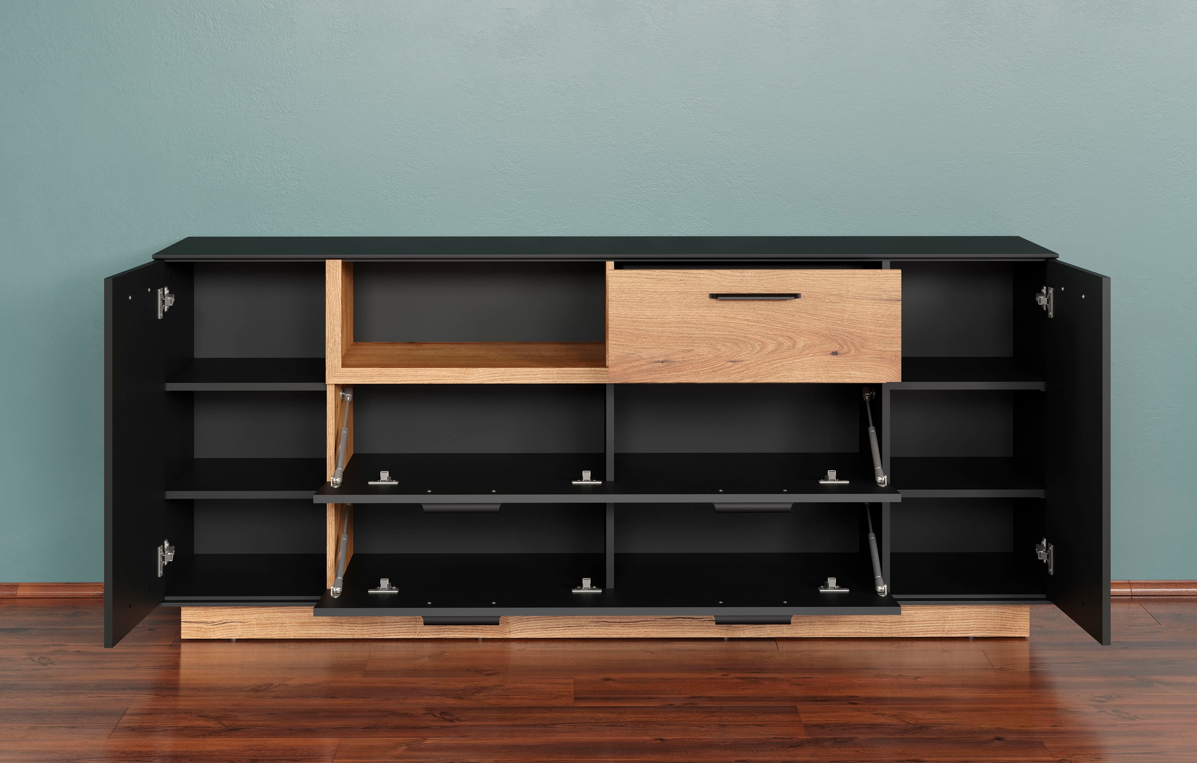 INOSIGN Sideboard »Premont«, (1 St.), Kommode, Breite 187 cm breit, mit viel Stauraum