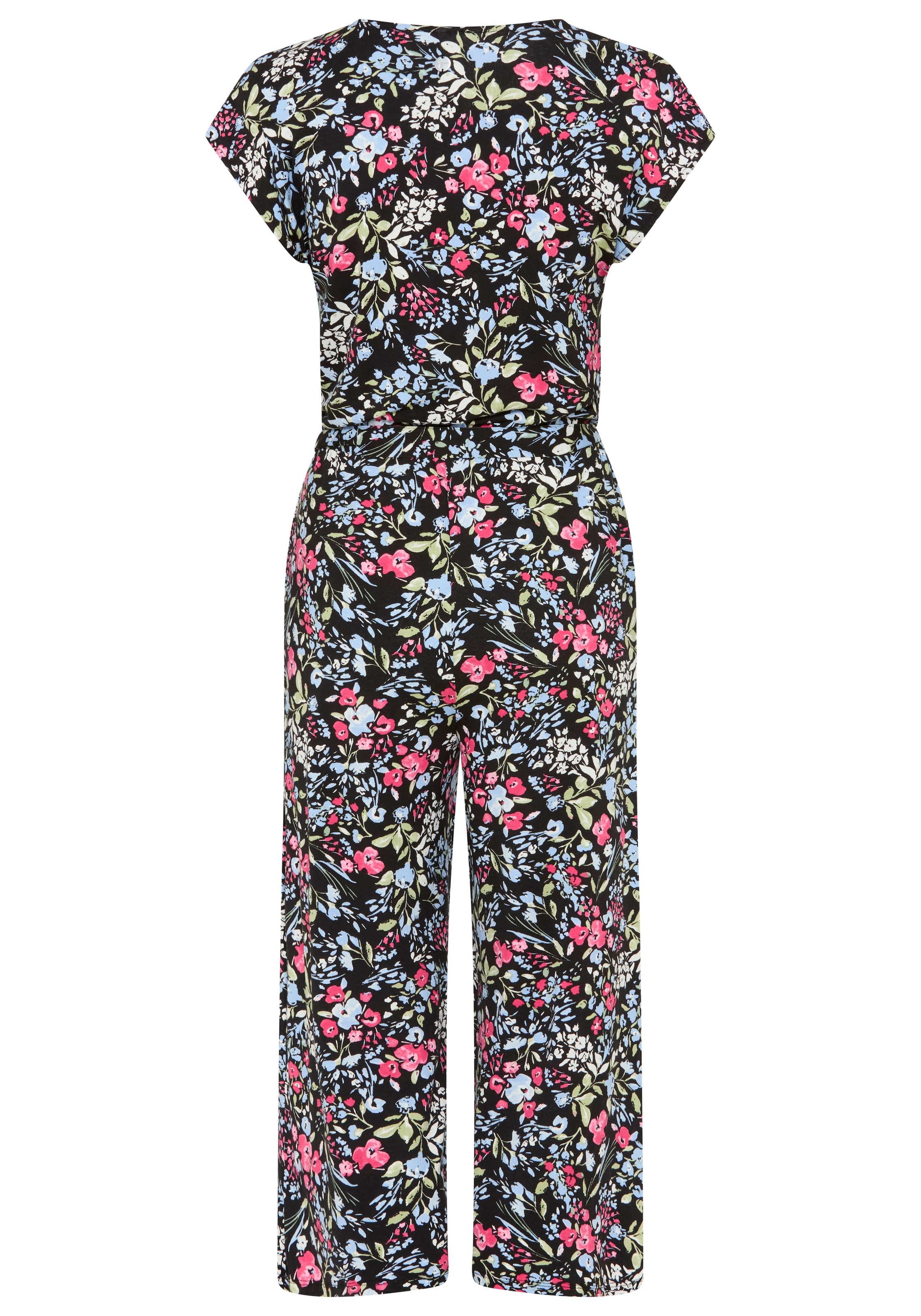 Tamaris Culotte-Overall mit Bindegürtel und modernem Muster