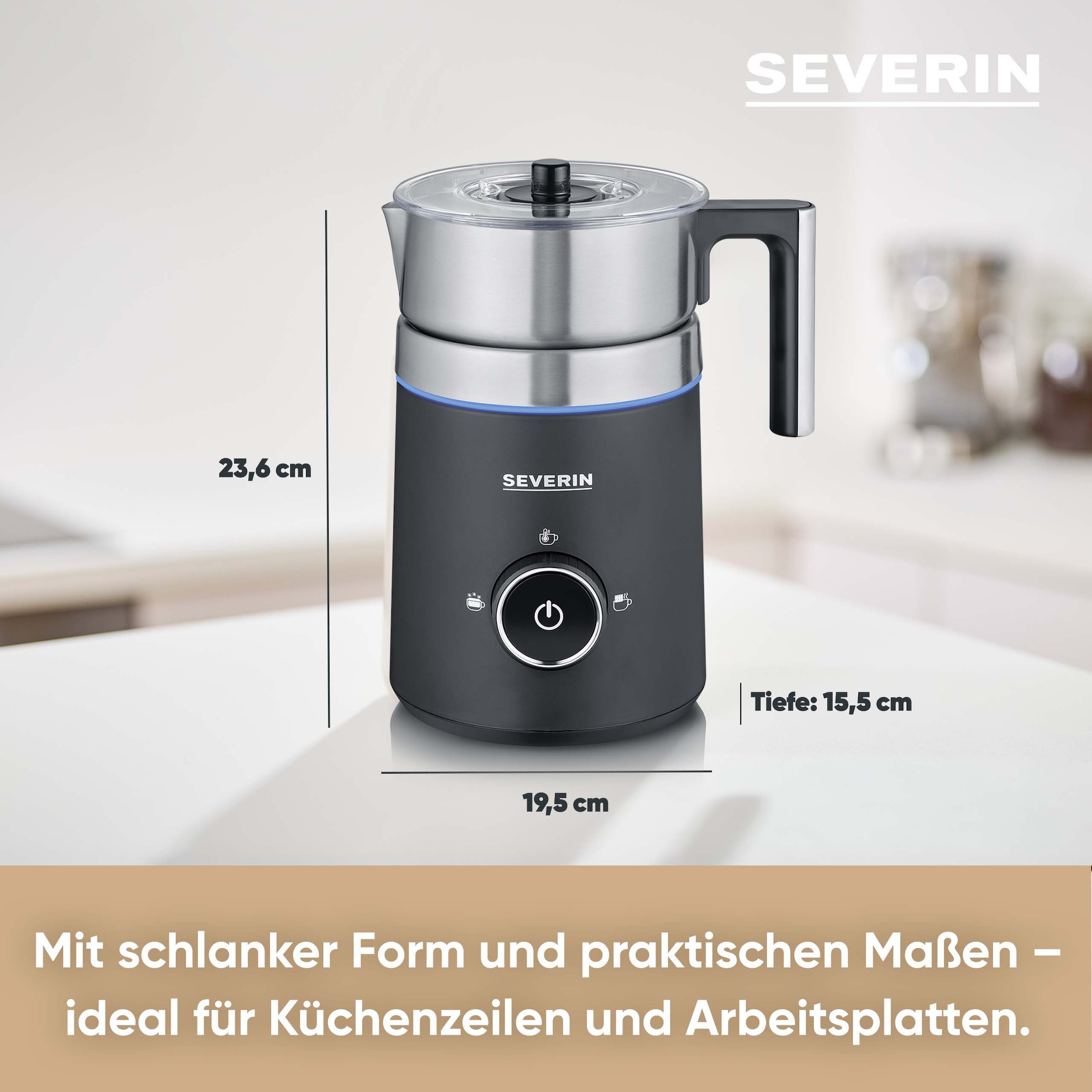 Severin Milchaufschäumer »SM 3585 Spuma 500« 500 W Induktion punktgenaues Ausgießen - Barista-Ausgusszotte, mit Schokoladenfunktion