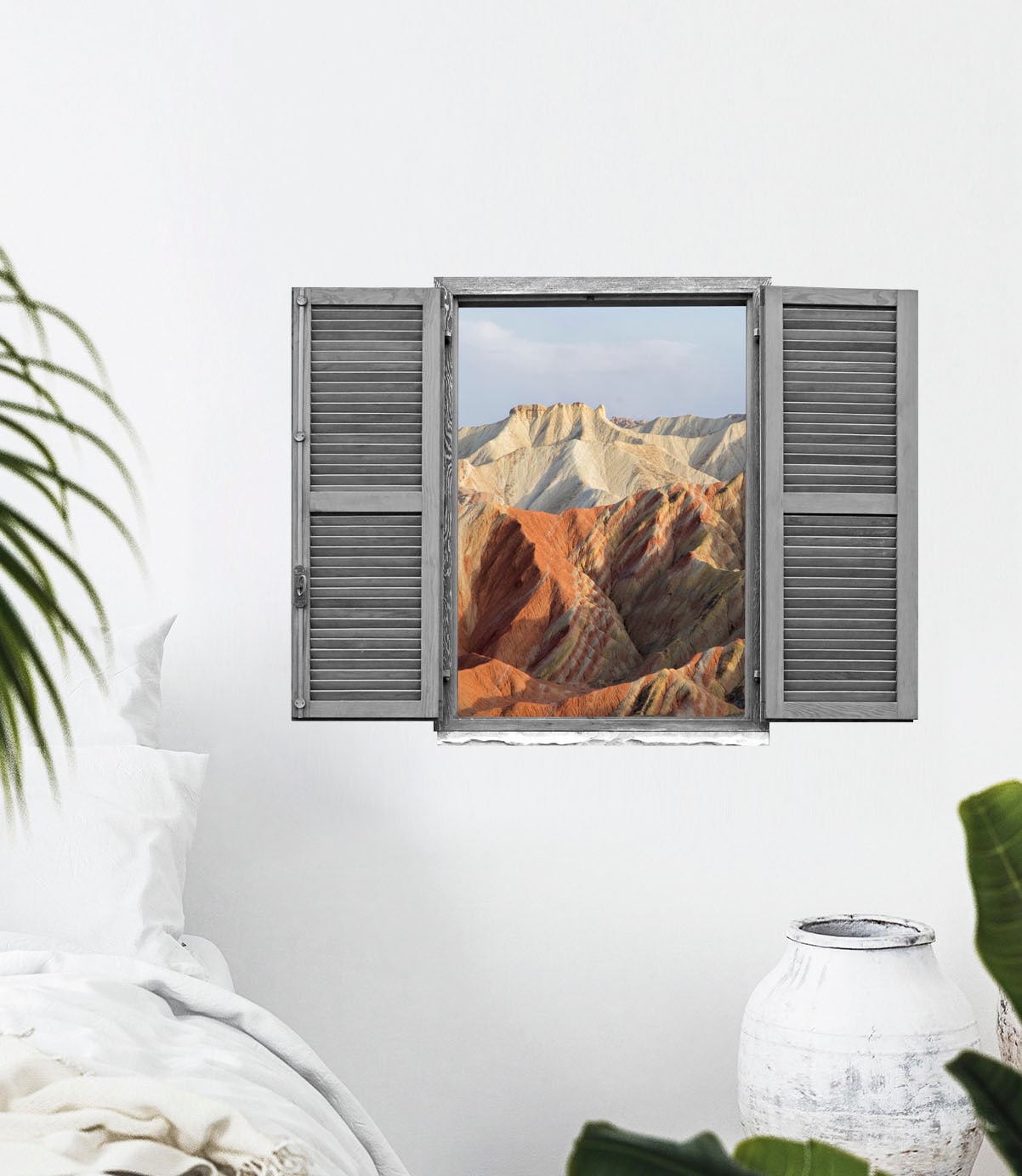 queence Wandtattoo »Berge« Wandsticker, Wandbild, selbstklebend, 3D, Fenster