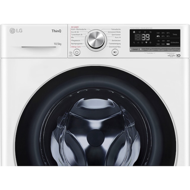 LG Waschmaschine »F6WV710P1«, F6WV710P1, 10,5 kg, 1600 U/min, TurboWash® -  Waschen in nur 39 Minuten mit 3 Jahren XXL Garantie
