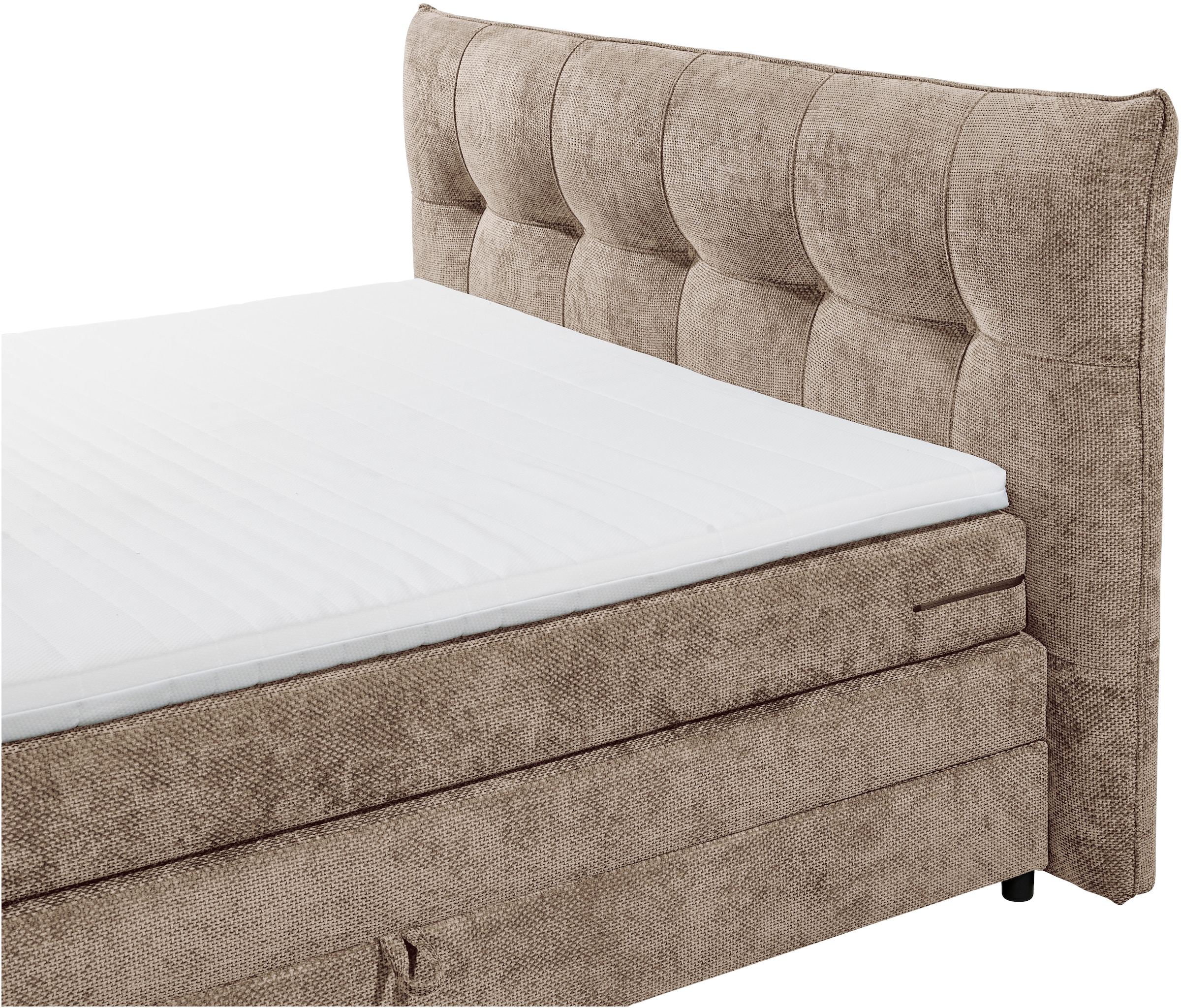 ED EXCITING DESIGN Boxspringbett »Gallina«, mit Bettkasten, inkl. Topper