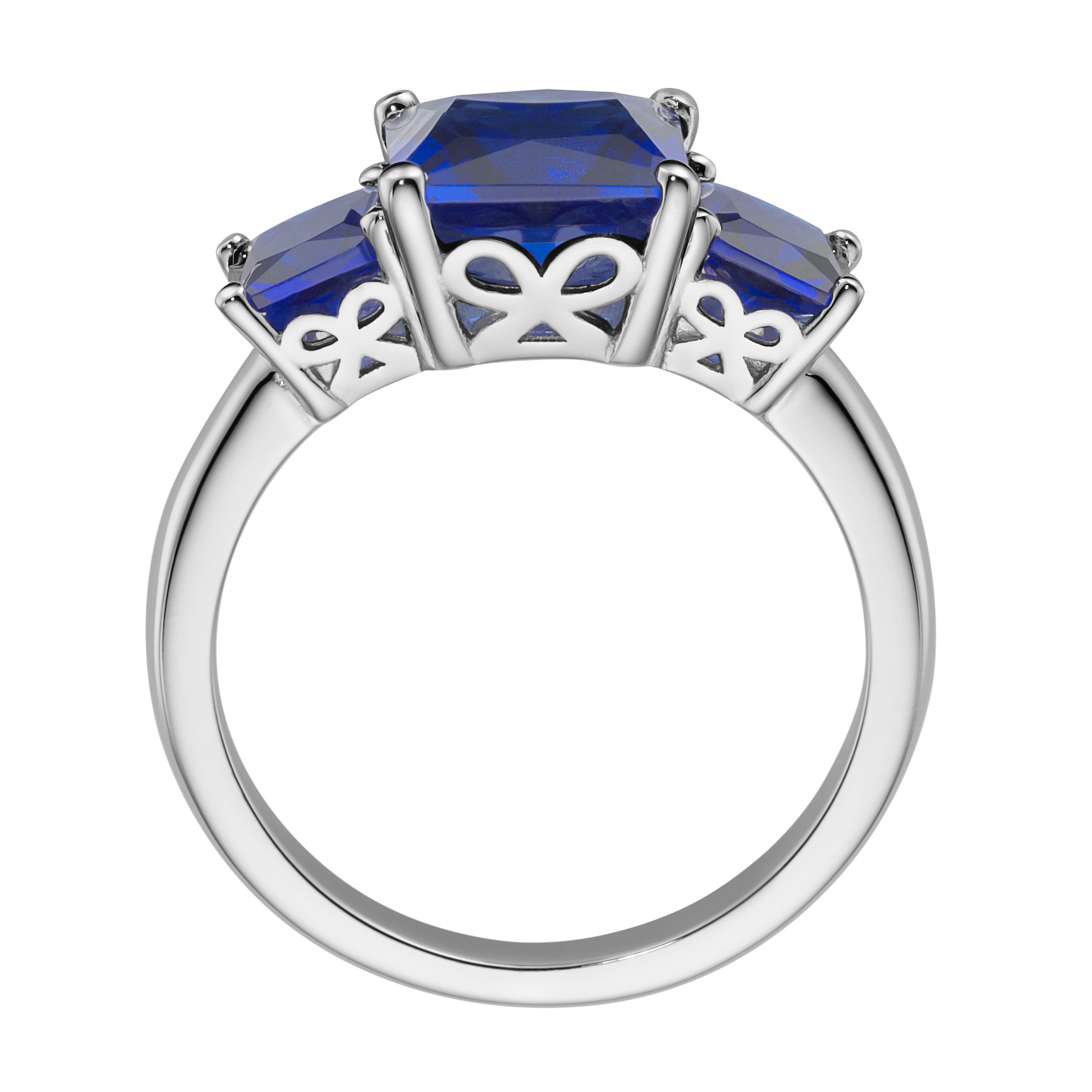 GIORGIO MARTELLO MILANO Silberring »Ring mit dunkelblauen Kristallsteinen, Silber 925«