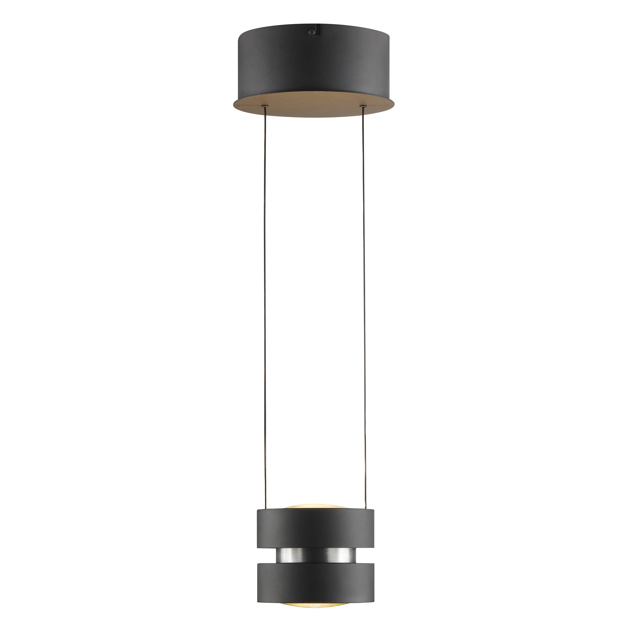 lumiCouture LED Pendelleuchte »Glow Sphere« LED-Modul 1 Stk. Warmweiß 2700 K, Up Downlight, Aluminium/Glas, schwarz
