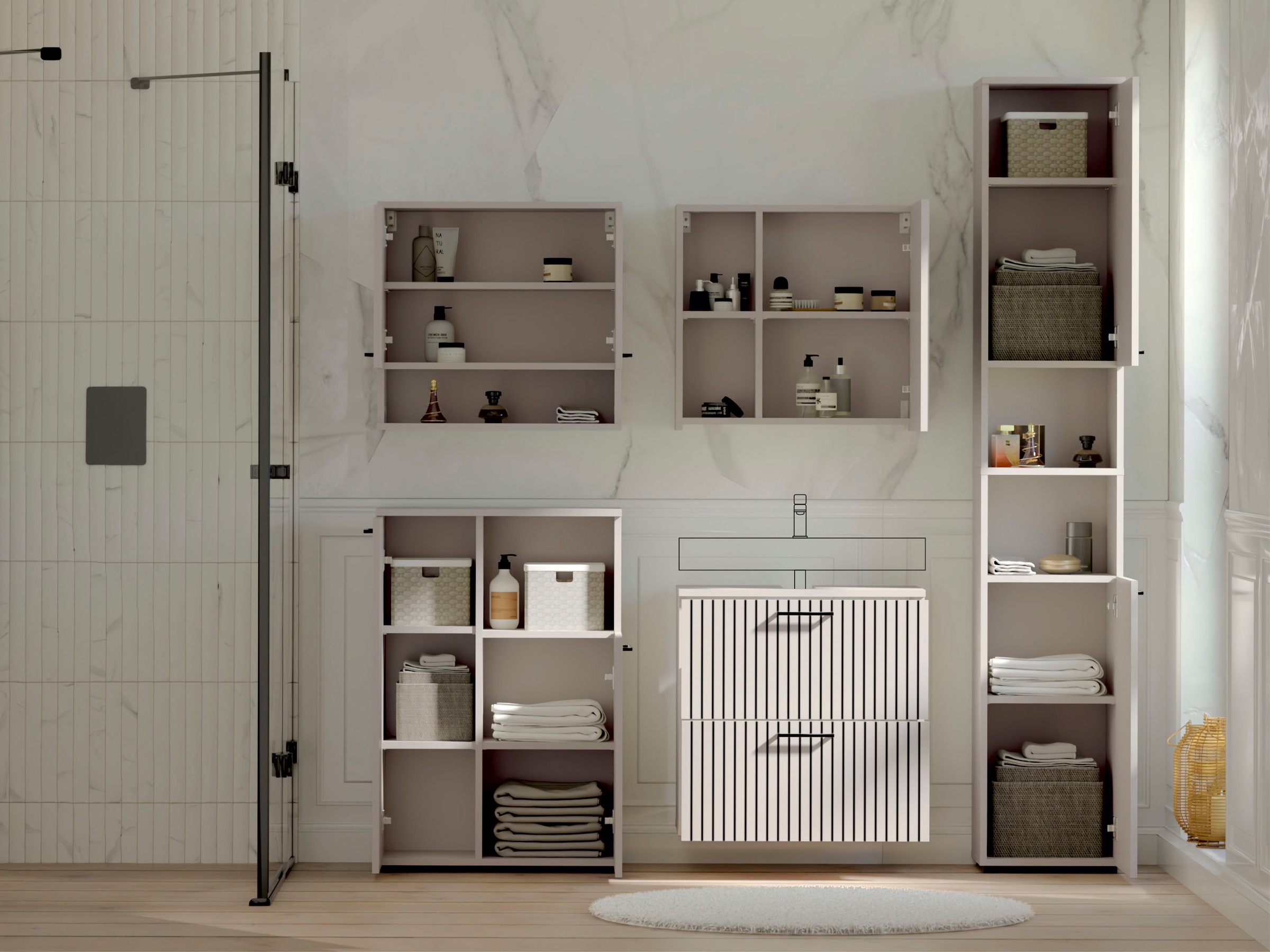 RESPEKTA Badezimmer-Set »Tilda« 5 Stk. tlg.