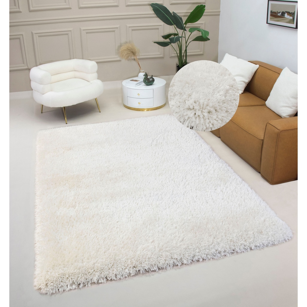 Guido Maria Kretschmer Home&Living Hochflor-Teppich »Micro exclusiv«, rechteckig, weich, flauschig, Uni-Farben, Wohnzimmer, Schlafzimmer, Kinderzimmer