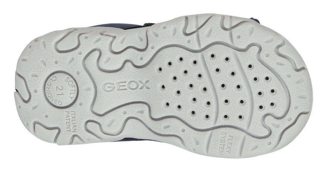 Geox Sandale »B SANDAL FLAFFEE BOY«, Sommerschuh, Klettschuh, Sandalette, mit neonfarbenem Textilband